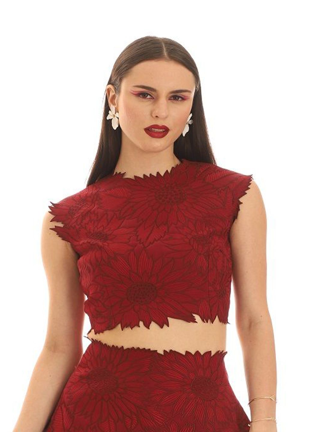 Parneet Gujral Women Floral Crop Top-image-1