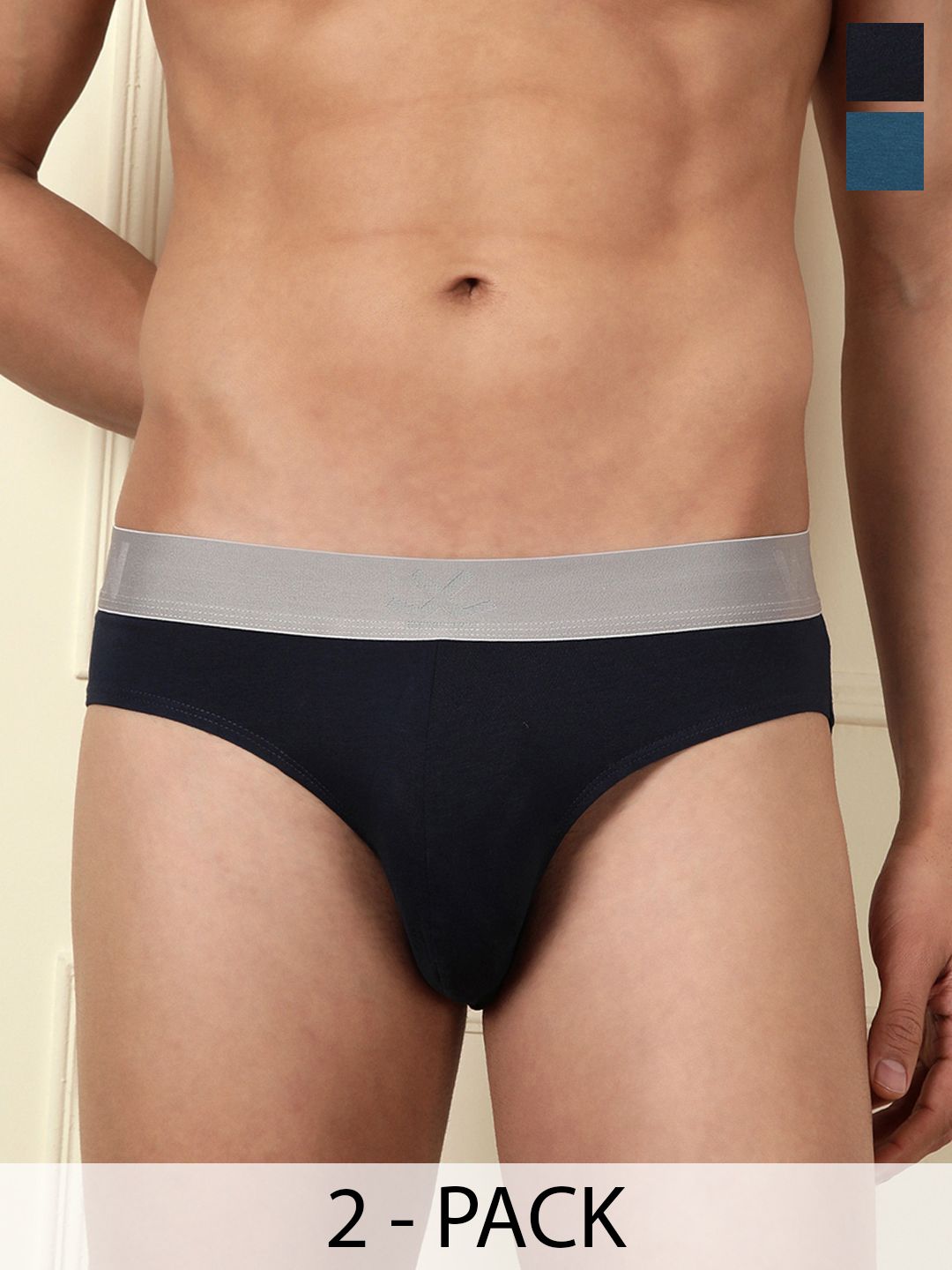 WROGN Pack Of 2 Cotton Basic Briefs WUBF2005-image-39