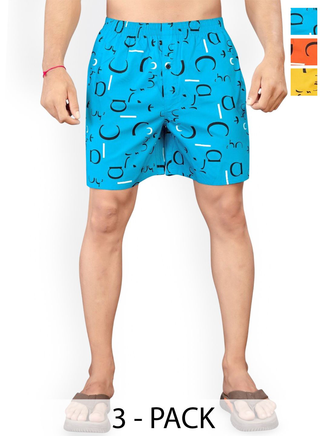 BAESD Men Pack Of 3 Printed Cotton Boxers BO.Alphabet.-picture-32