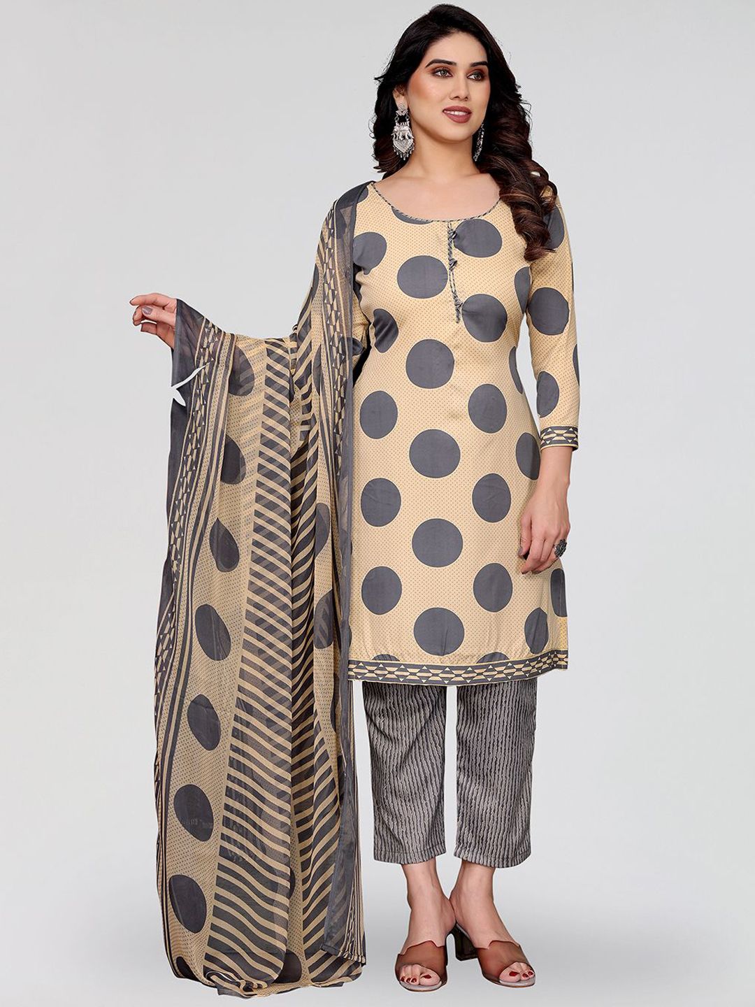 Moda Rapido Geometric Printed Unstitched Dress Material-image-12