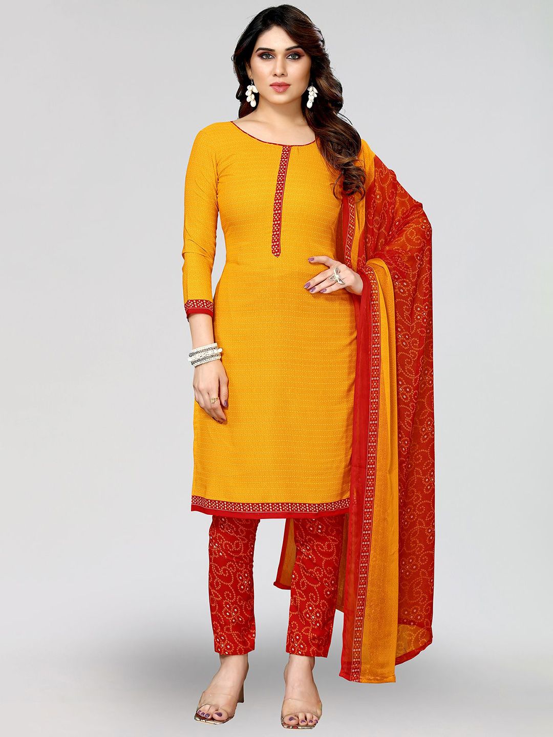 Moda Rapido Ethnic Motifs Printed Unstitched Dress Material-image-11
