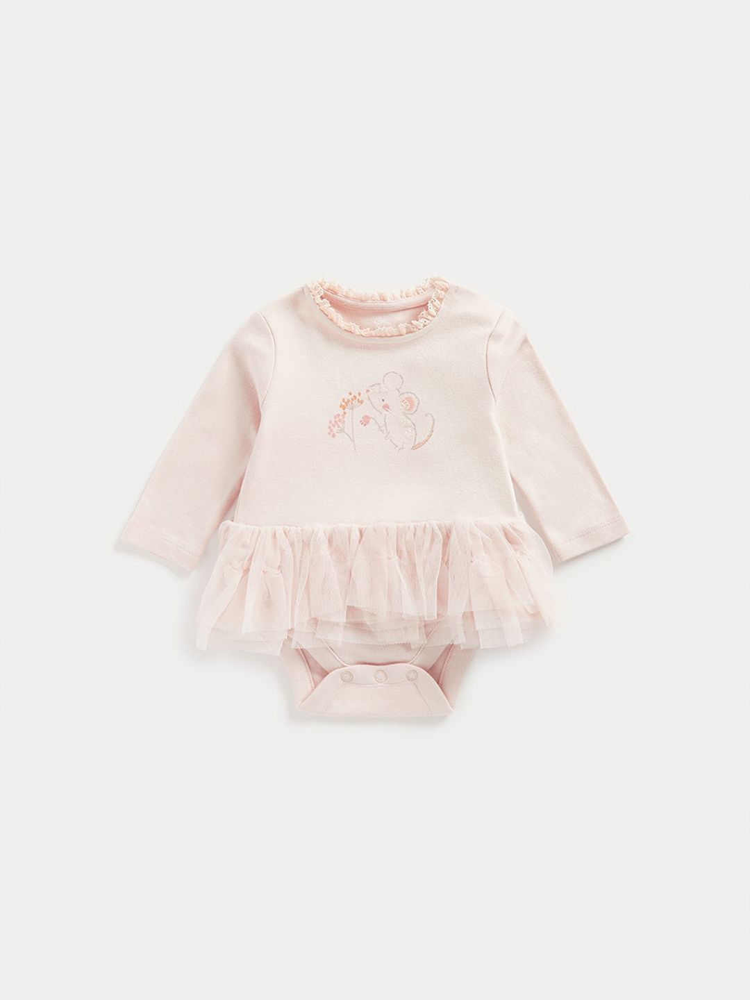 mothercare Girls Printed Cotton Full Sleeves Bodysuit-picture-26