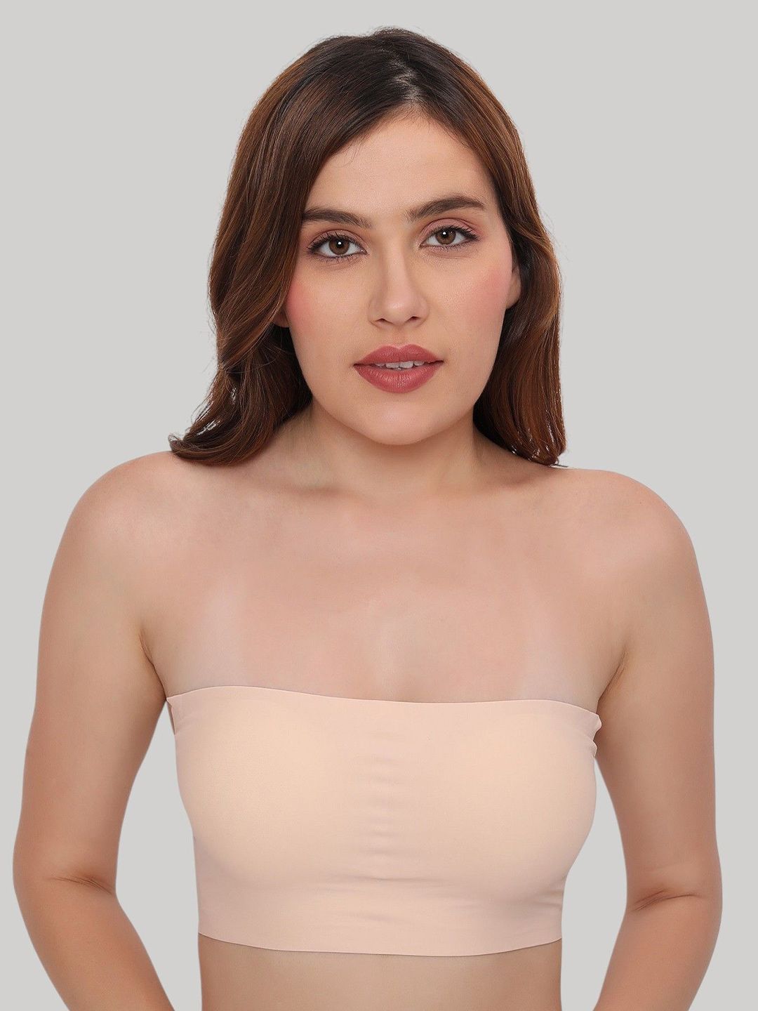 PLUMBURY Medium Coverage Lightly Padded Rapid-Dry Bandeau Bra