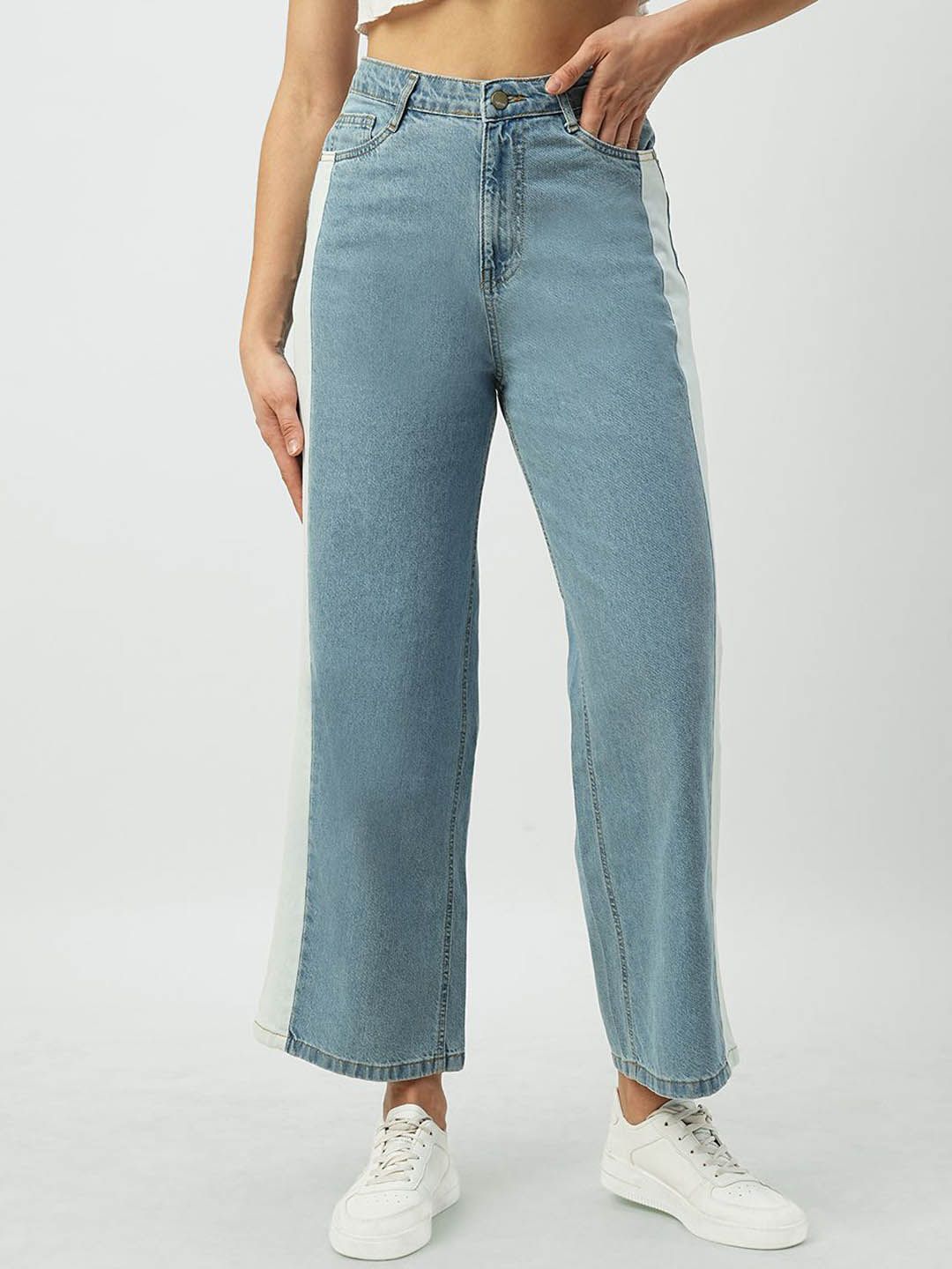 Kraus Jeans Women Wide Leg High-Rise Light Fade Jeans-picture-37