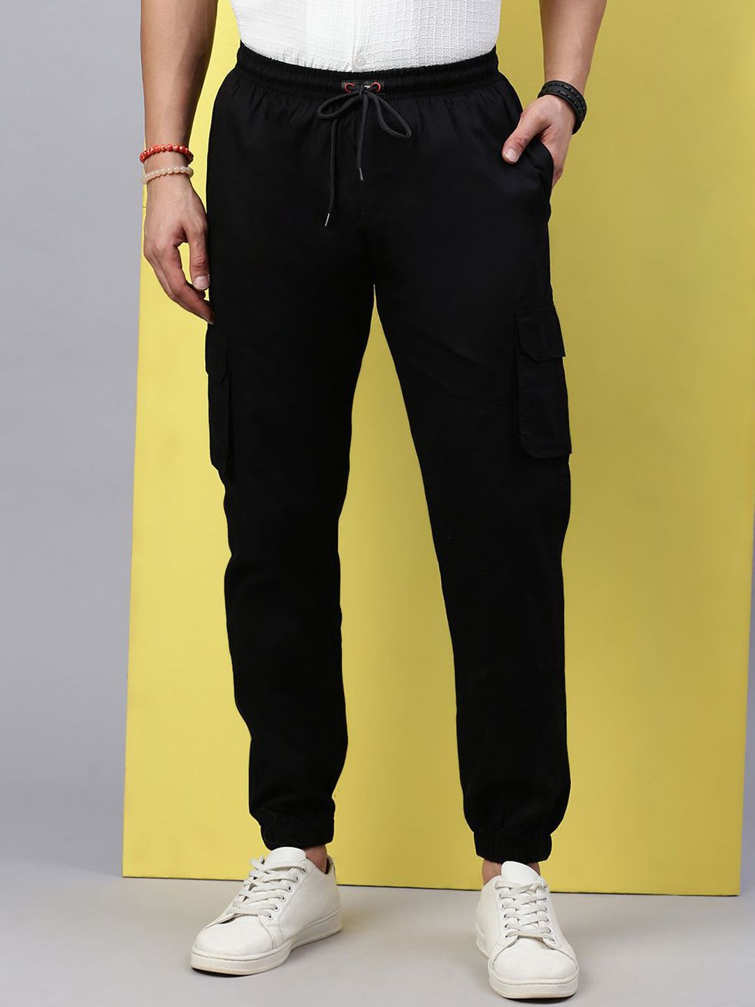 Kaali Peeli Men Mid-Rise Relaxed Fit Cargos-picture-35