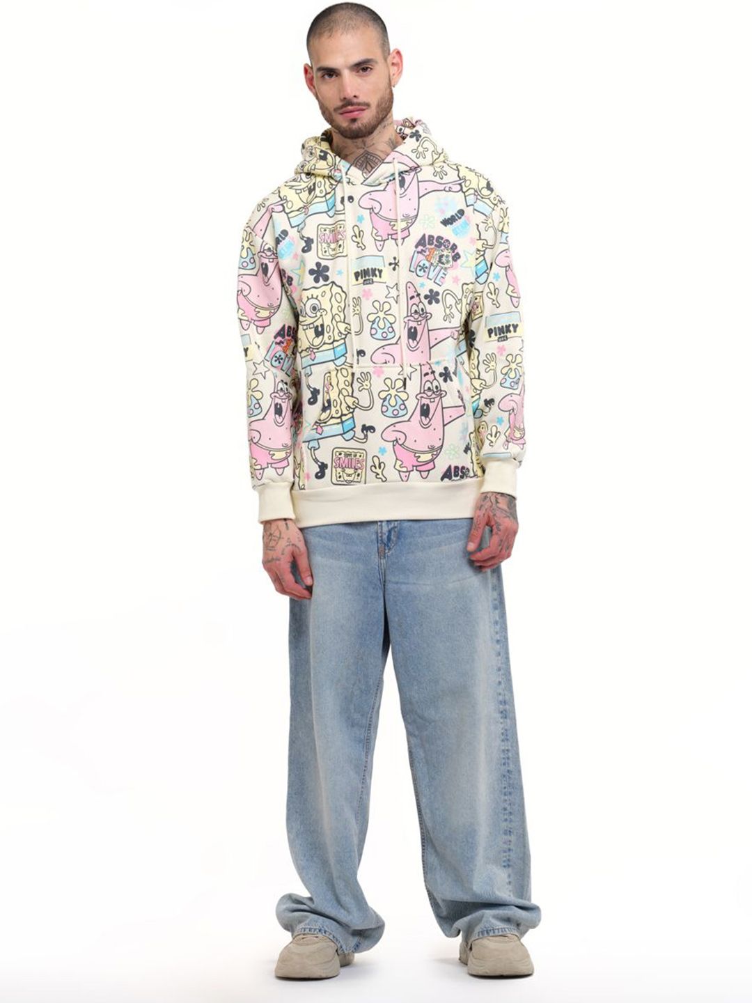 Bonkers Corner Men Printed SpongeBob All Over Hoodie-picture-13