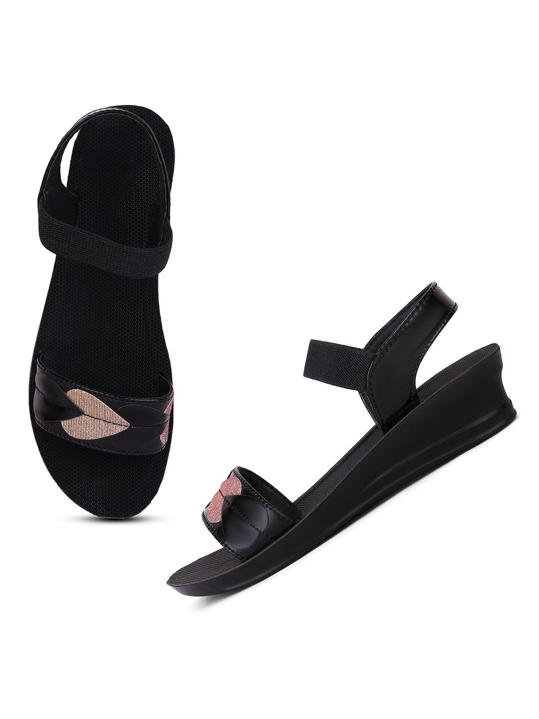 PENNEN Women Embellished Open Toe Wedge Sandals-picture-14