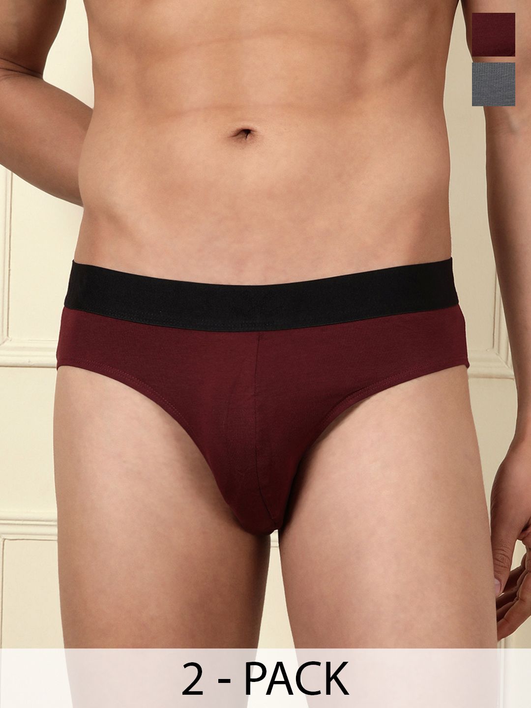 WROGN Pack Of 2 Cotton Basic Briefs WUBF2004-picture-29