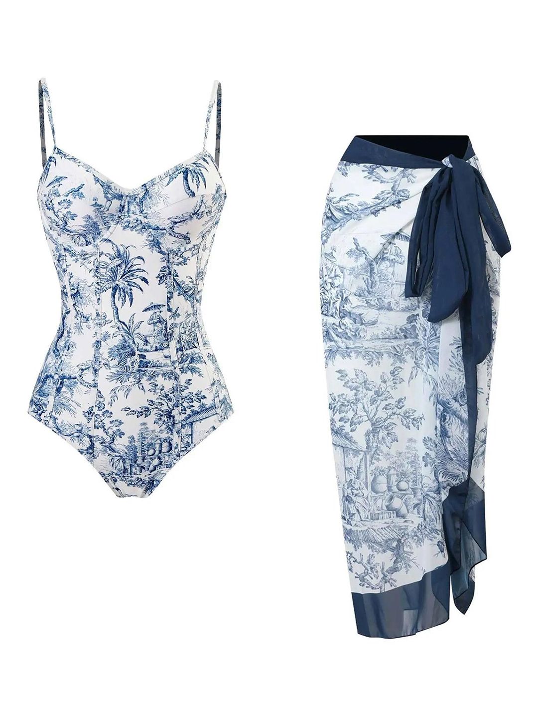Alamode By Akanksha Gina Bikini With Sarong-image-40