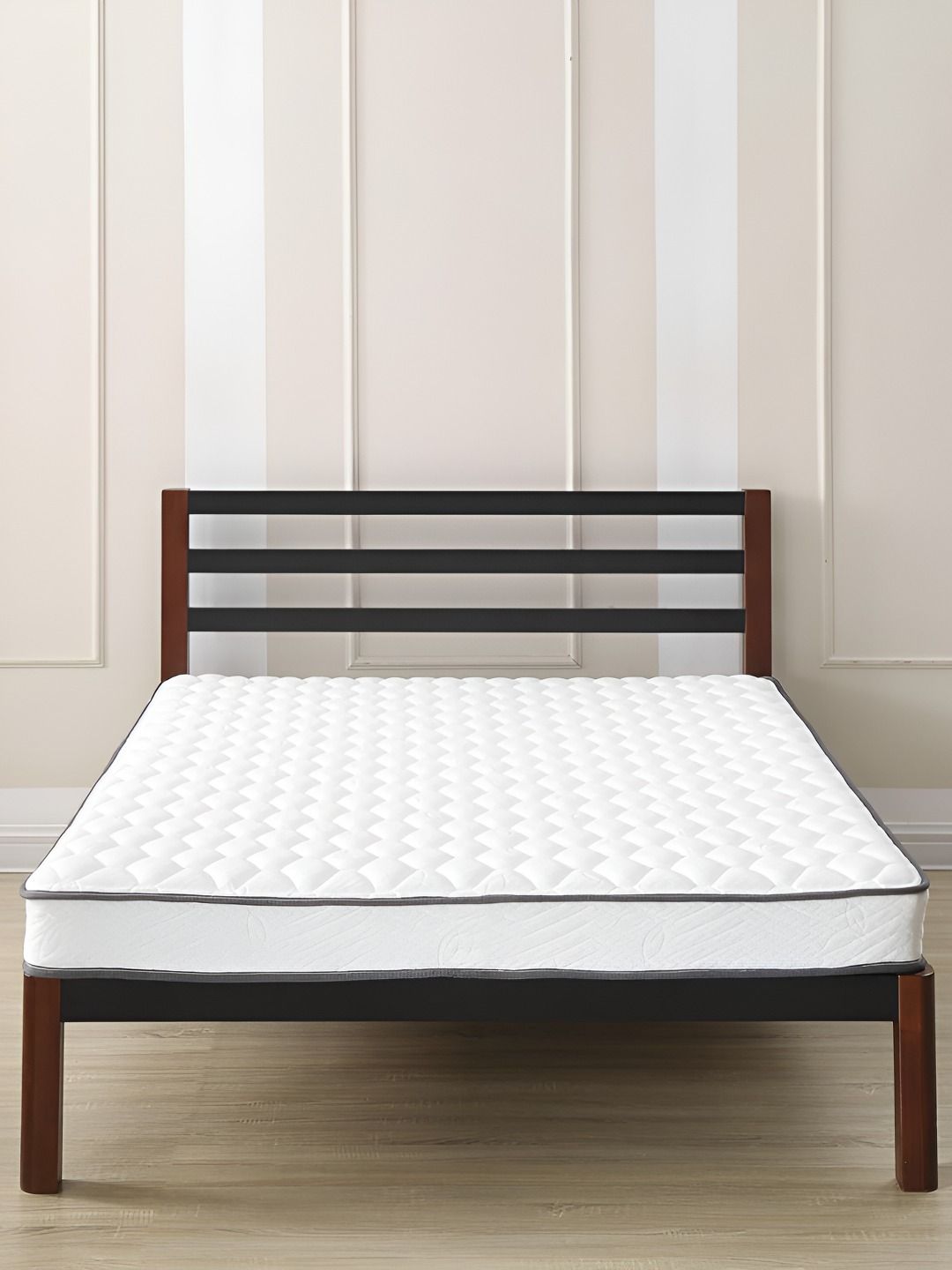 COIRFIT White & Grey Quilted Cotton Orthopedic Queen Size Mattress-picture-24