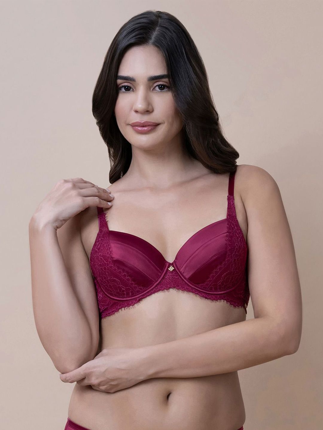 Amante Half Coverage Underwired Lightly Padded All Day Comfort T-shirt Bra-image-38