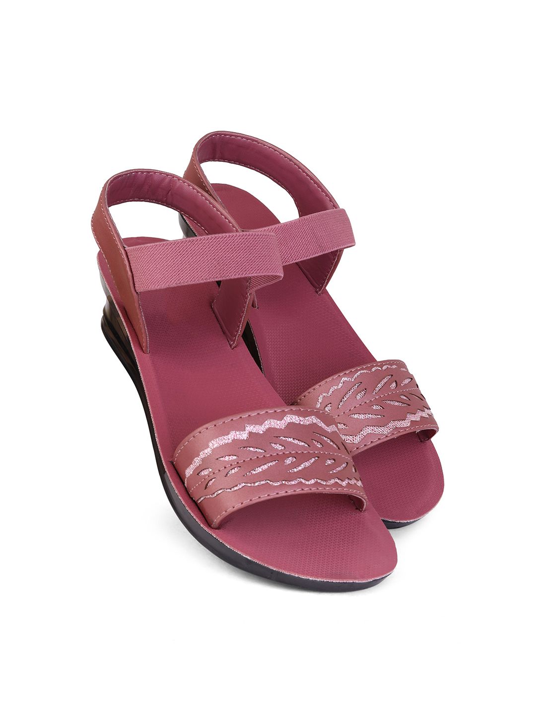 PENNEN Women Textured Wedge Sandals-image-27