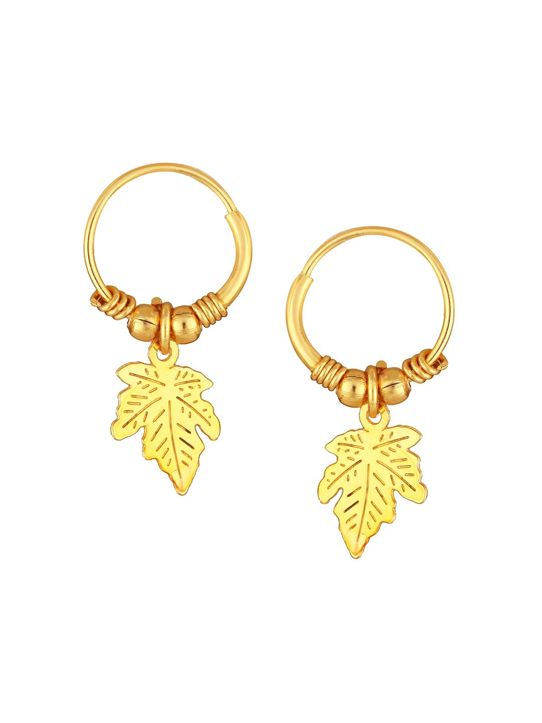 DIVASTRI Gold-Plated Floral Drop Earrings-picture-10