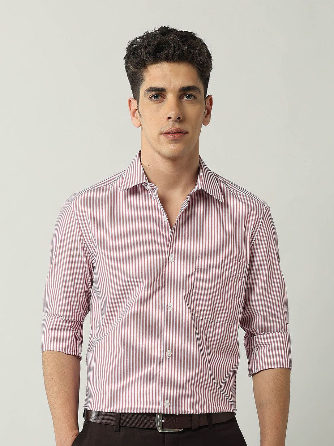 AD By Arvind Men Classic Opaque Striped Casual Shirt-picture-13