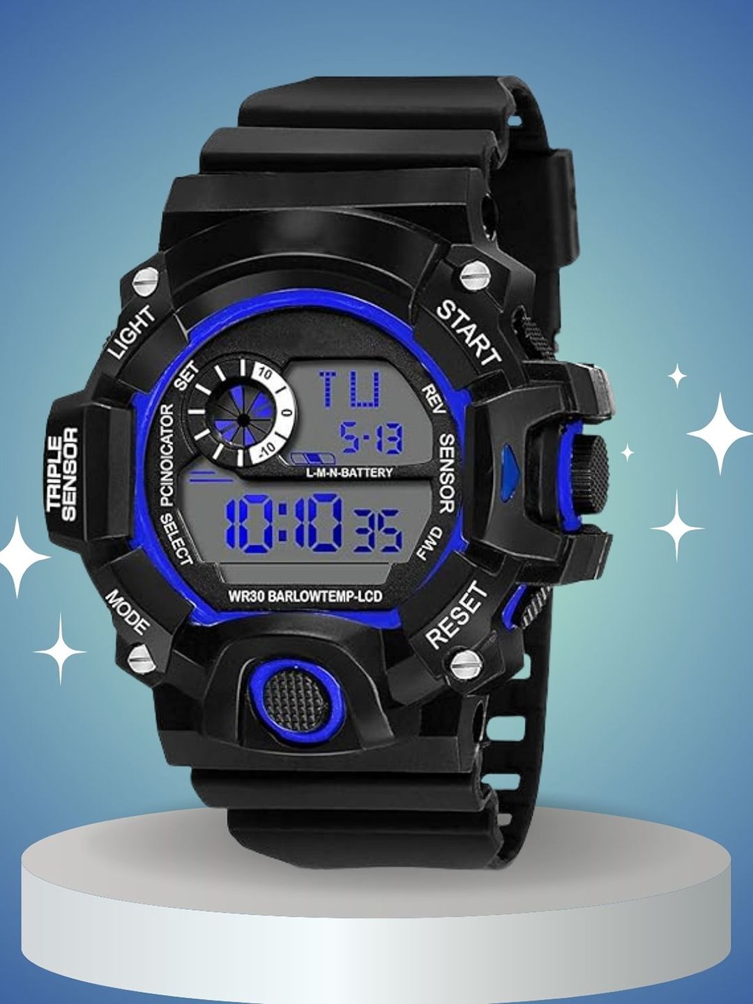 SWADESI STUFF Kids Dial & Bracelet Style Straps Digital Automatic Watch SDS 740 BLUE 9-picture-48