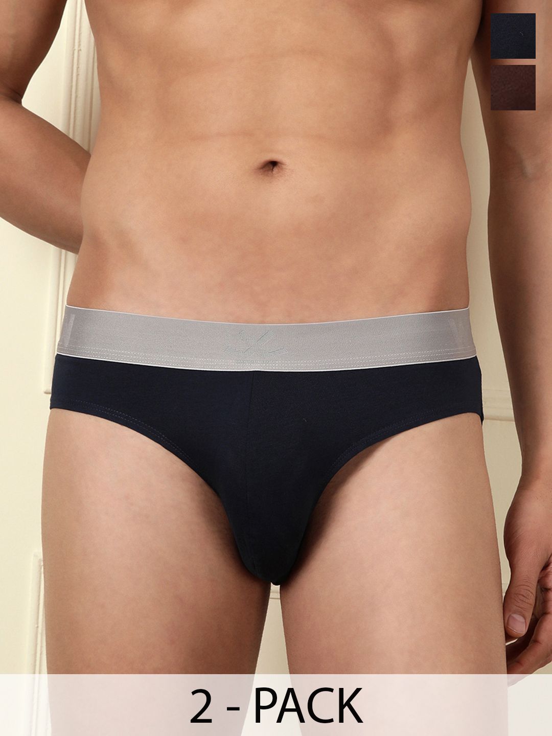 Wrogn Men Pack Of 2 Cotton Basic Briefs WUBF2006-picture-45