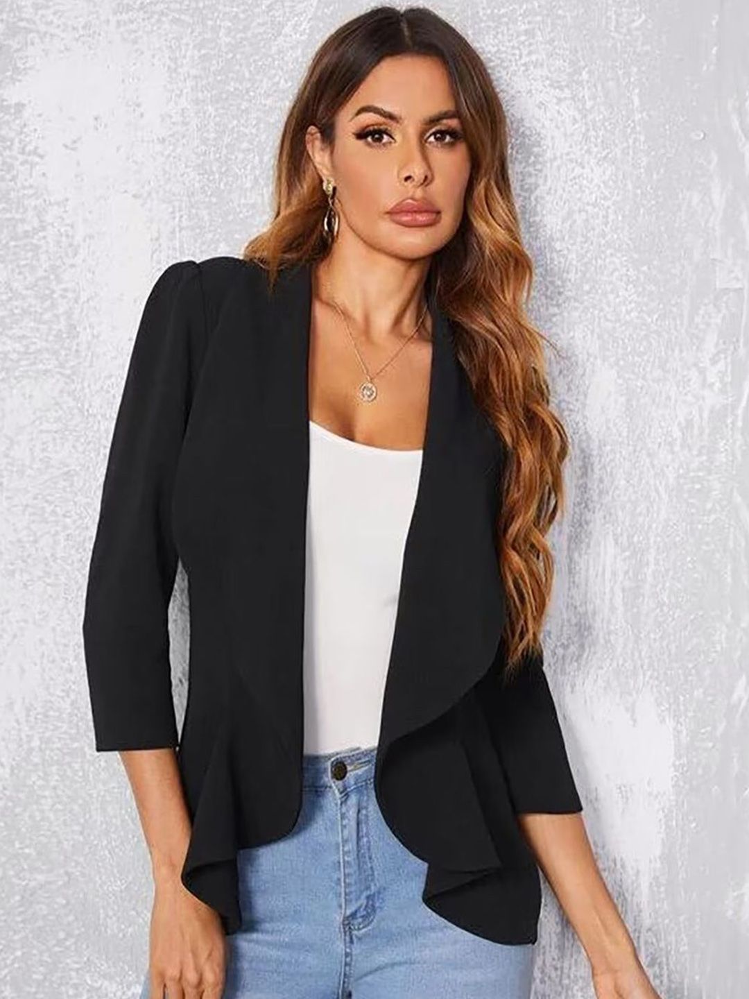 BUY NEW TREND Sleek Open Front Shrug-picture-31