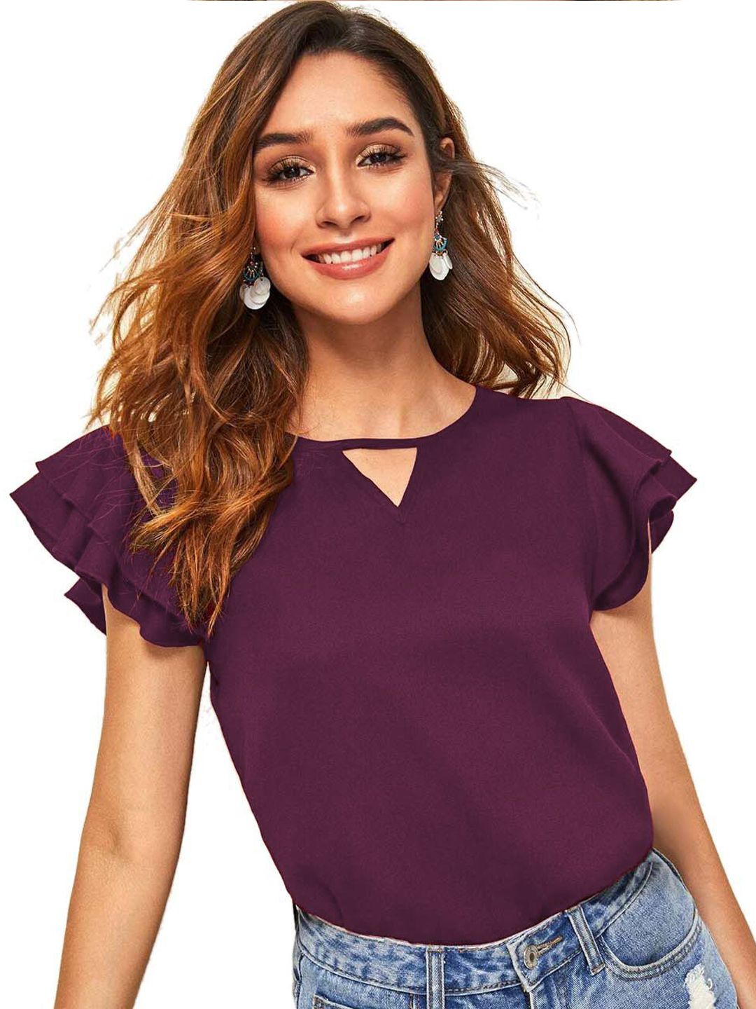 DressBerry Keyhole Neck Crop Top-picture-16