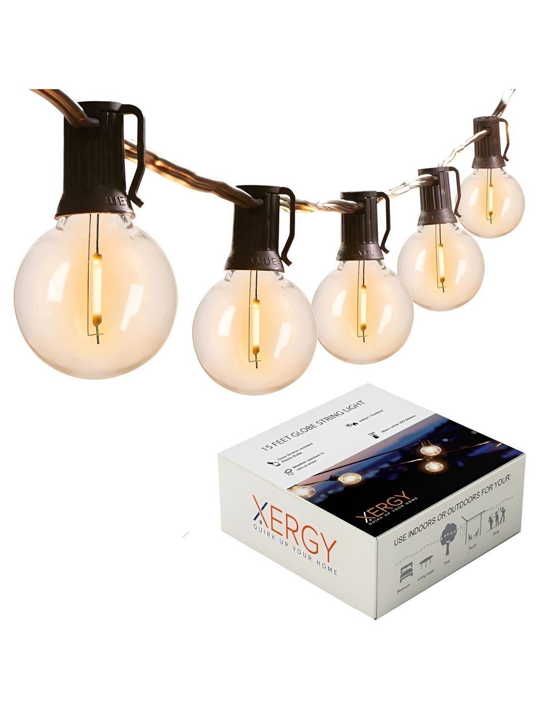 XERGY White Moon Shape String Lights-image-11