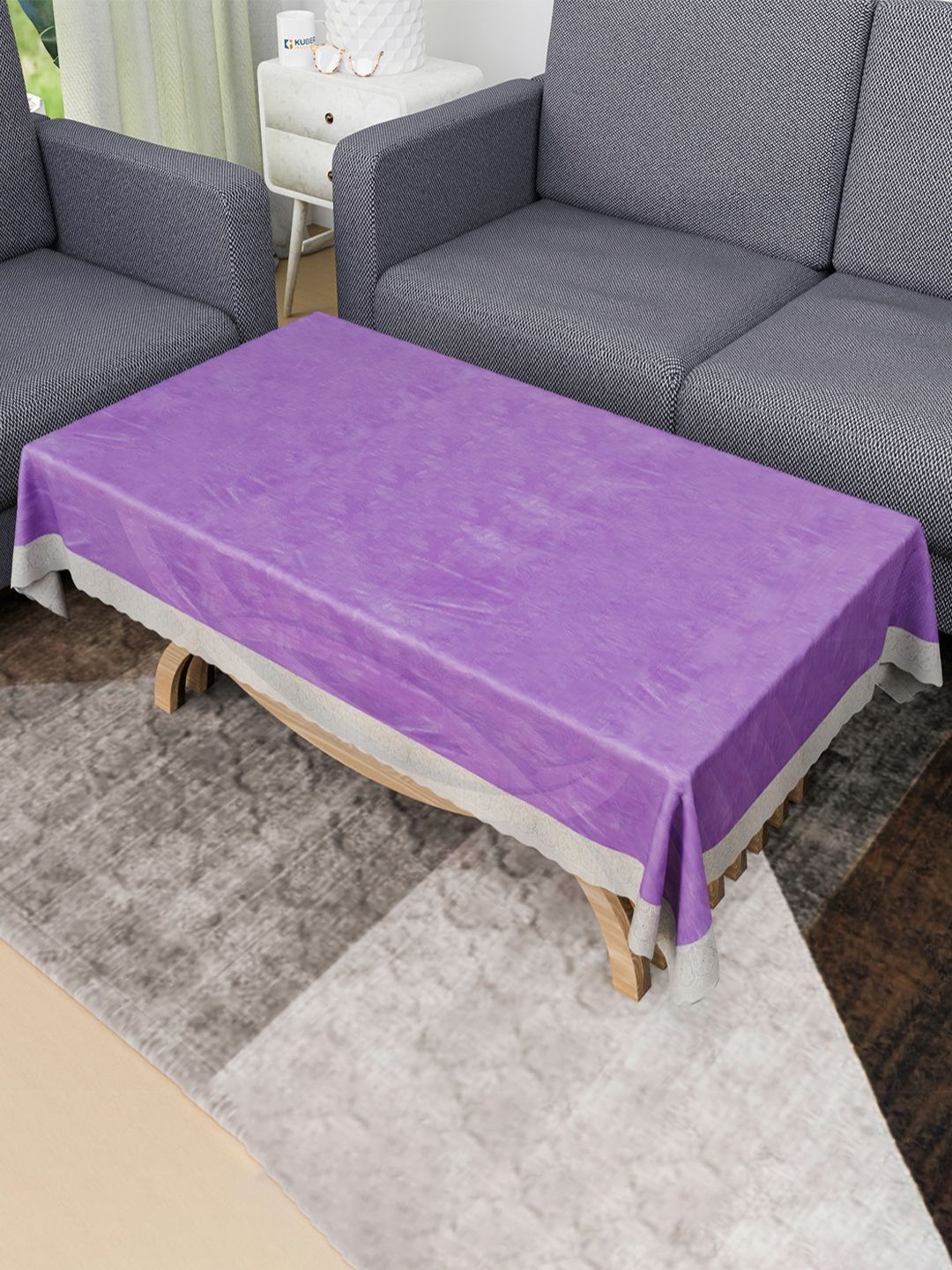 Aura Purple Self Design Waterproof 4-Seater Rectangle 1.48 m x 0.98 m PVC Table Cover-image-25