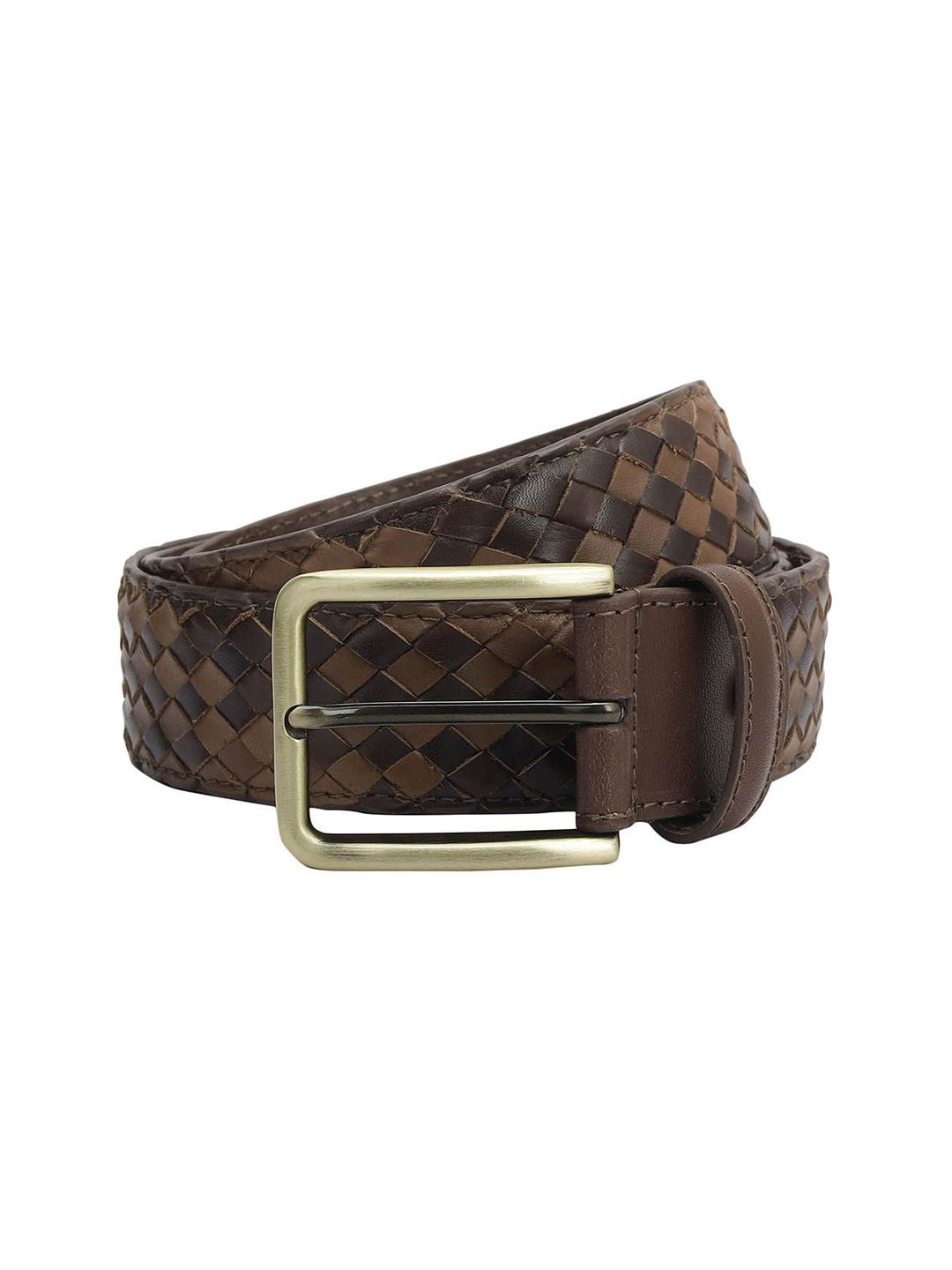 Da Milano Men Textured Leather Belt-image-37