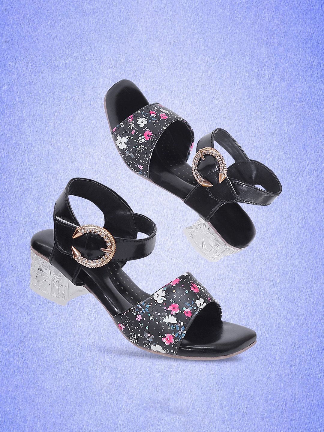 GNX Girls Printed Block Sandals