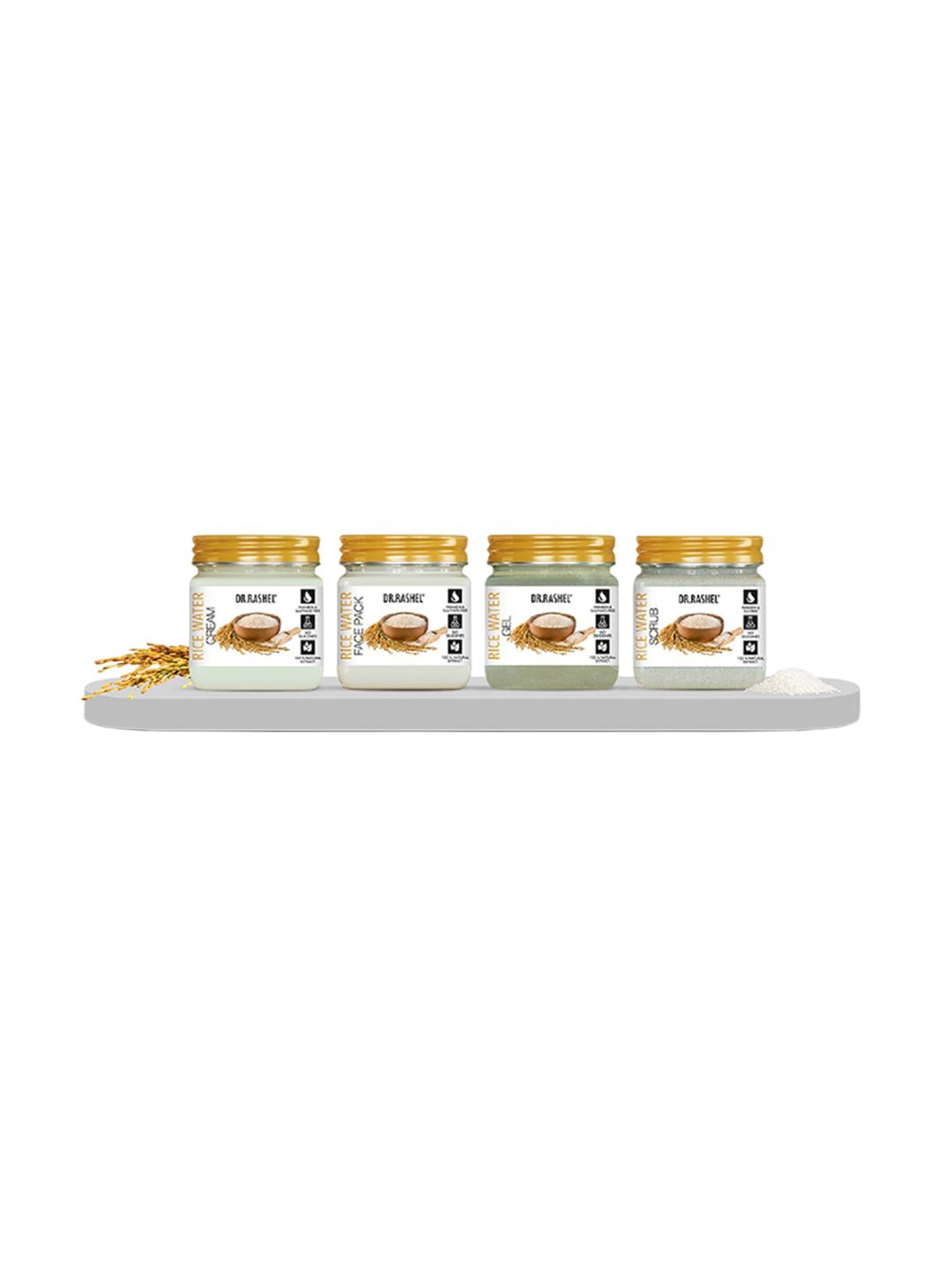 DR.RASHEL Set Of 4 Rice Water Scrub, Gel, Face Pack & Cream - 380 ml Each-picture-28