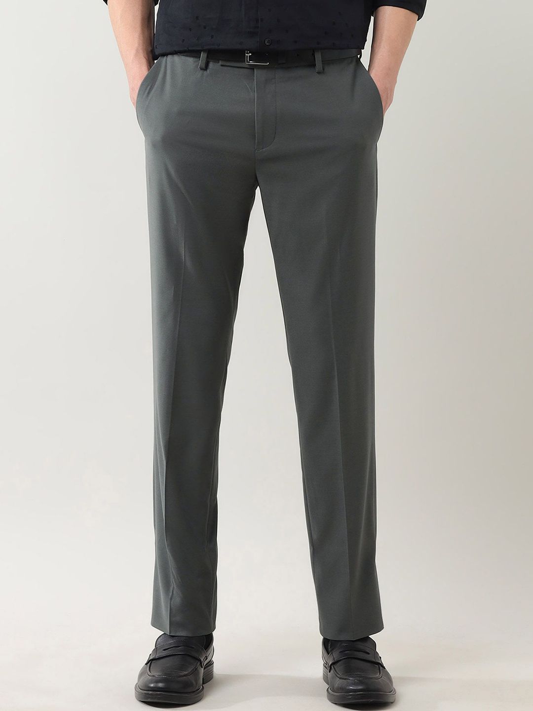 Arrow Men Solid Classic Regular Fit Trousers-picture-41