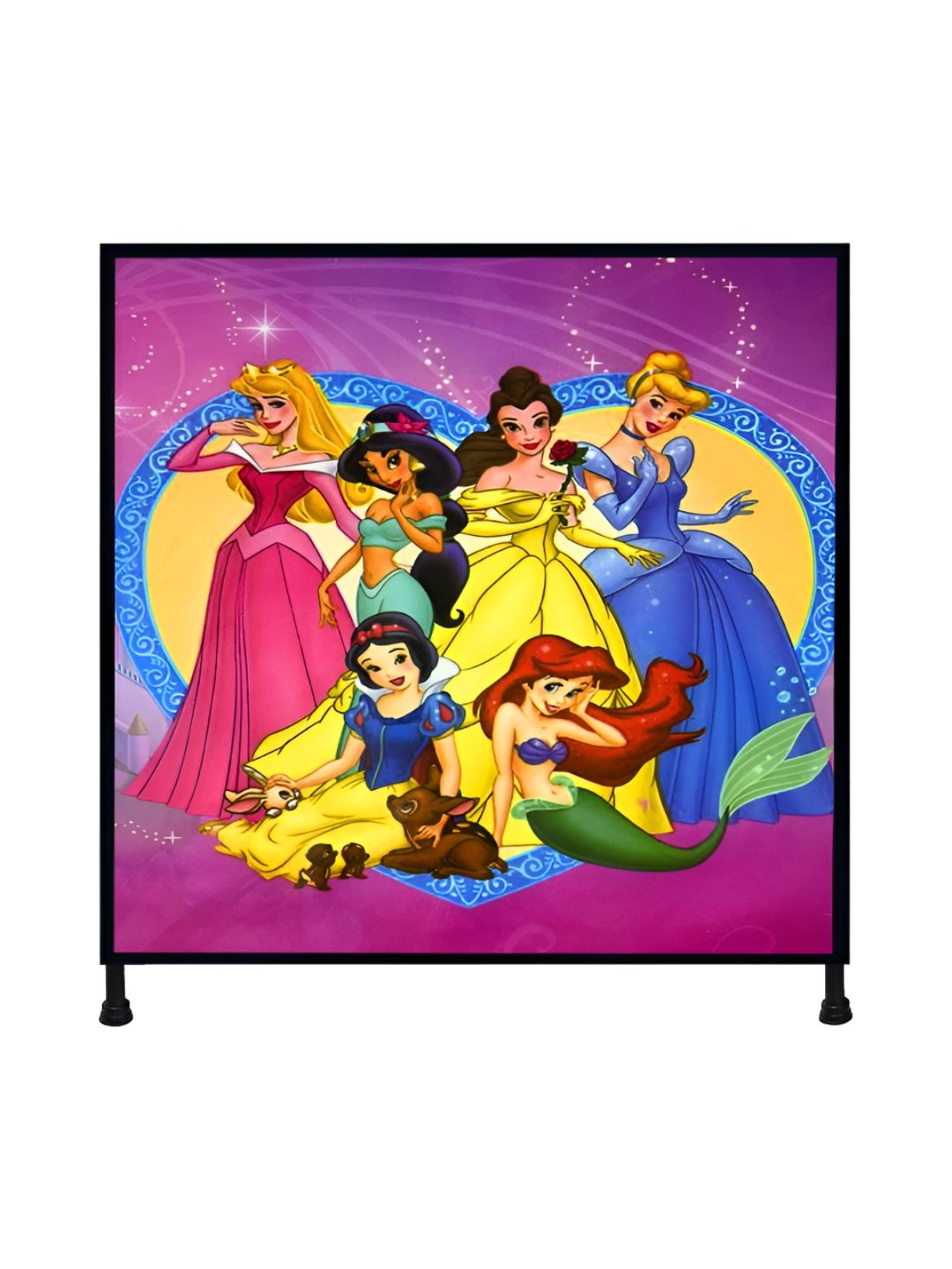Rmerchants Pink & Yellow Princess Printed Cotton Laundry Bag-image-5