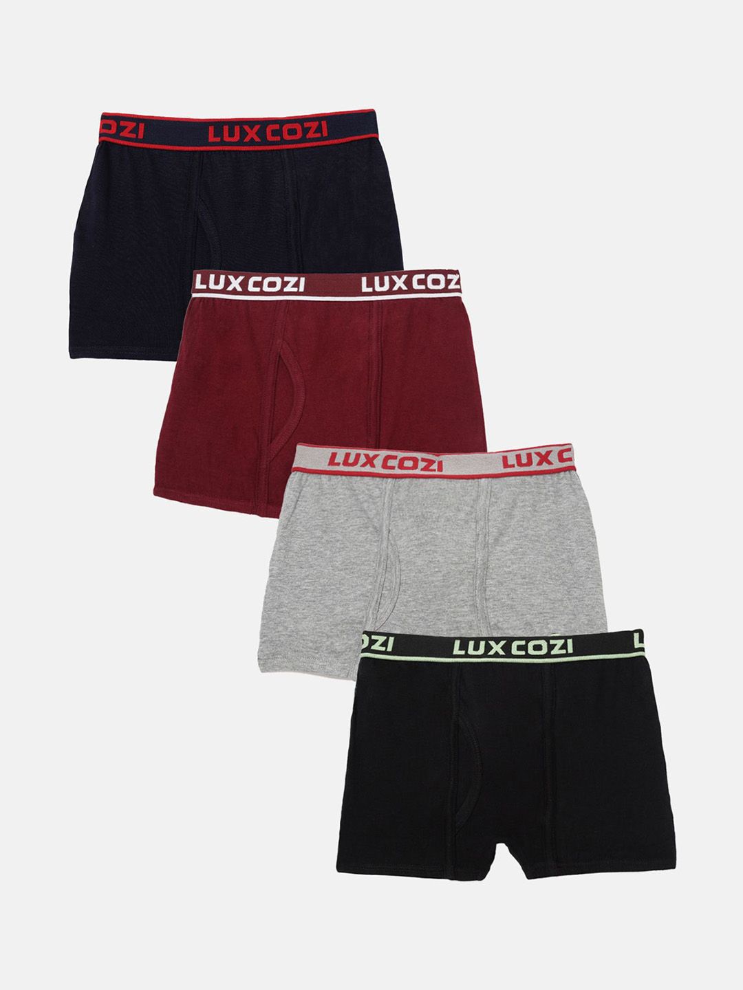 Lux Cozi Boys Pack Of 4 Pure Cotton Short Trunk BIGSHT_BOYS_SL_PLAIN_OE_AST_4PC-picture-16