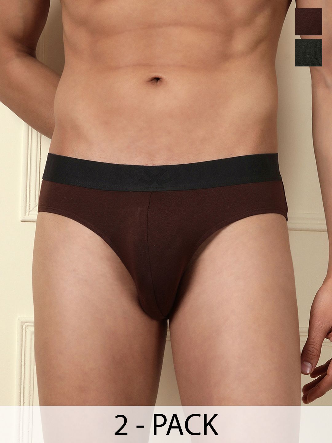WROGN Men Pack Of 2 Cotton Low-Rise Basic Briefs WUBF2008-picture-48