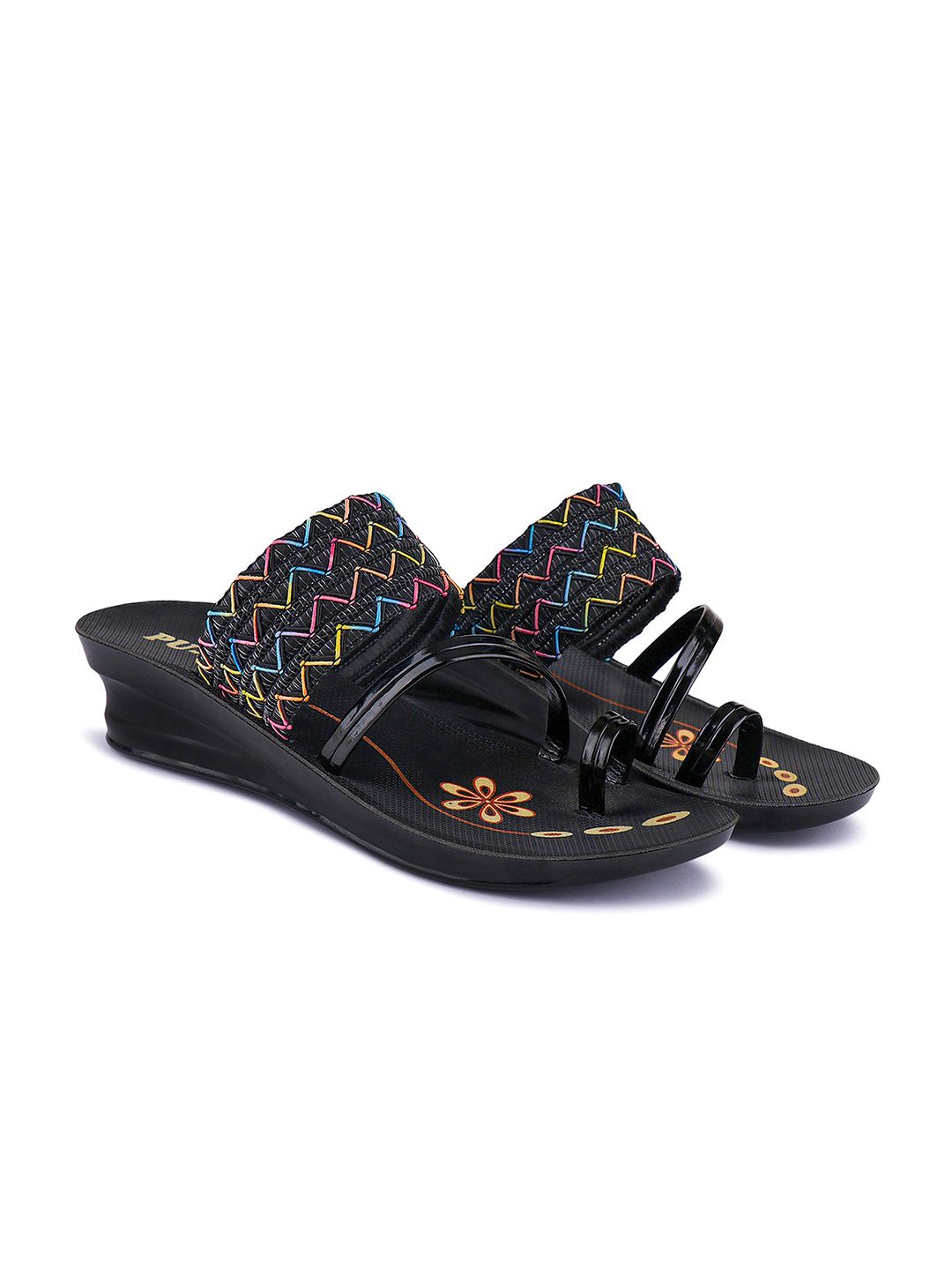 PENNEN Women Printed Wedge Sandals-image-13