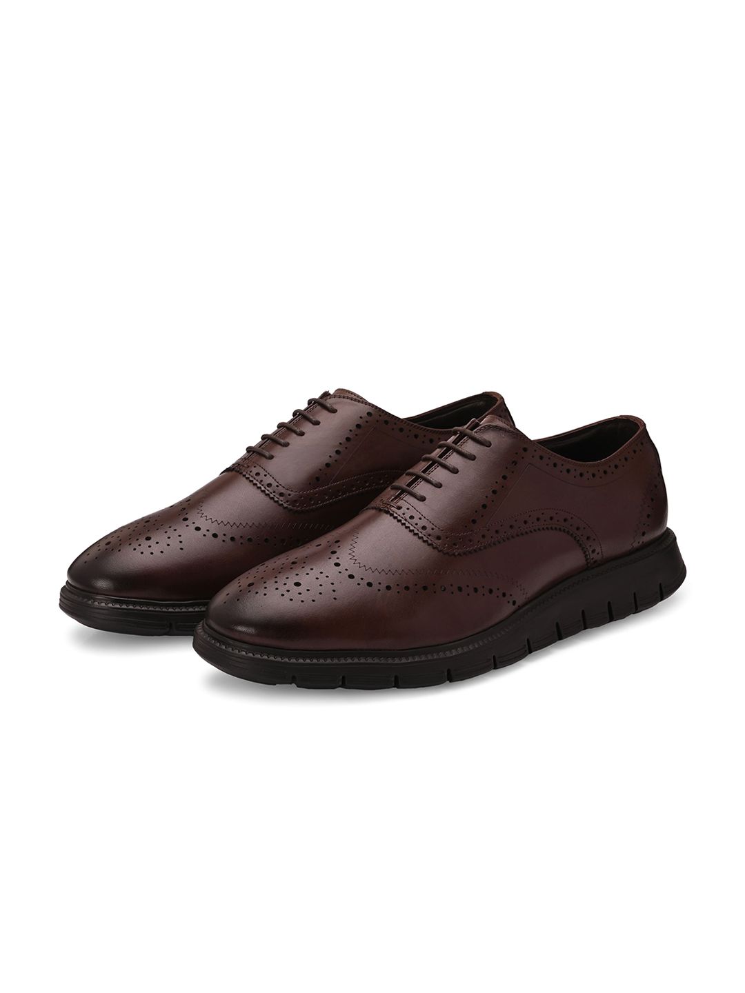 LEGWORK Men Lace Up Formal Brogue Shoes