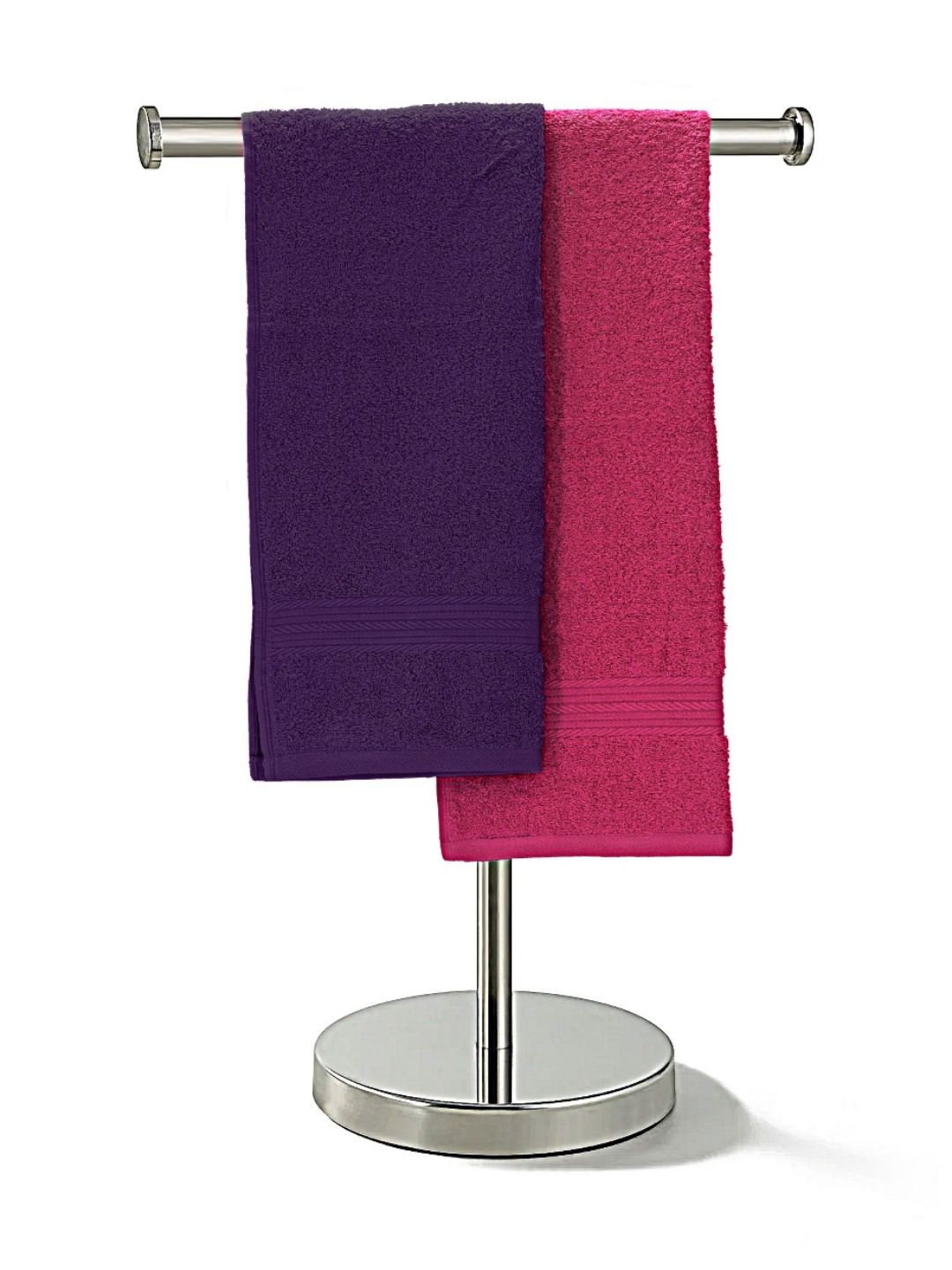 The Happy Pod 4 Piece Pink & Purple 500 GSM High Absorbent 100% Cotton Hand Towels-image-2