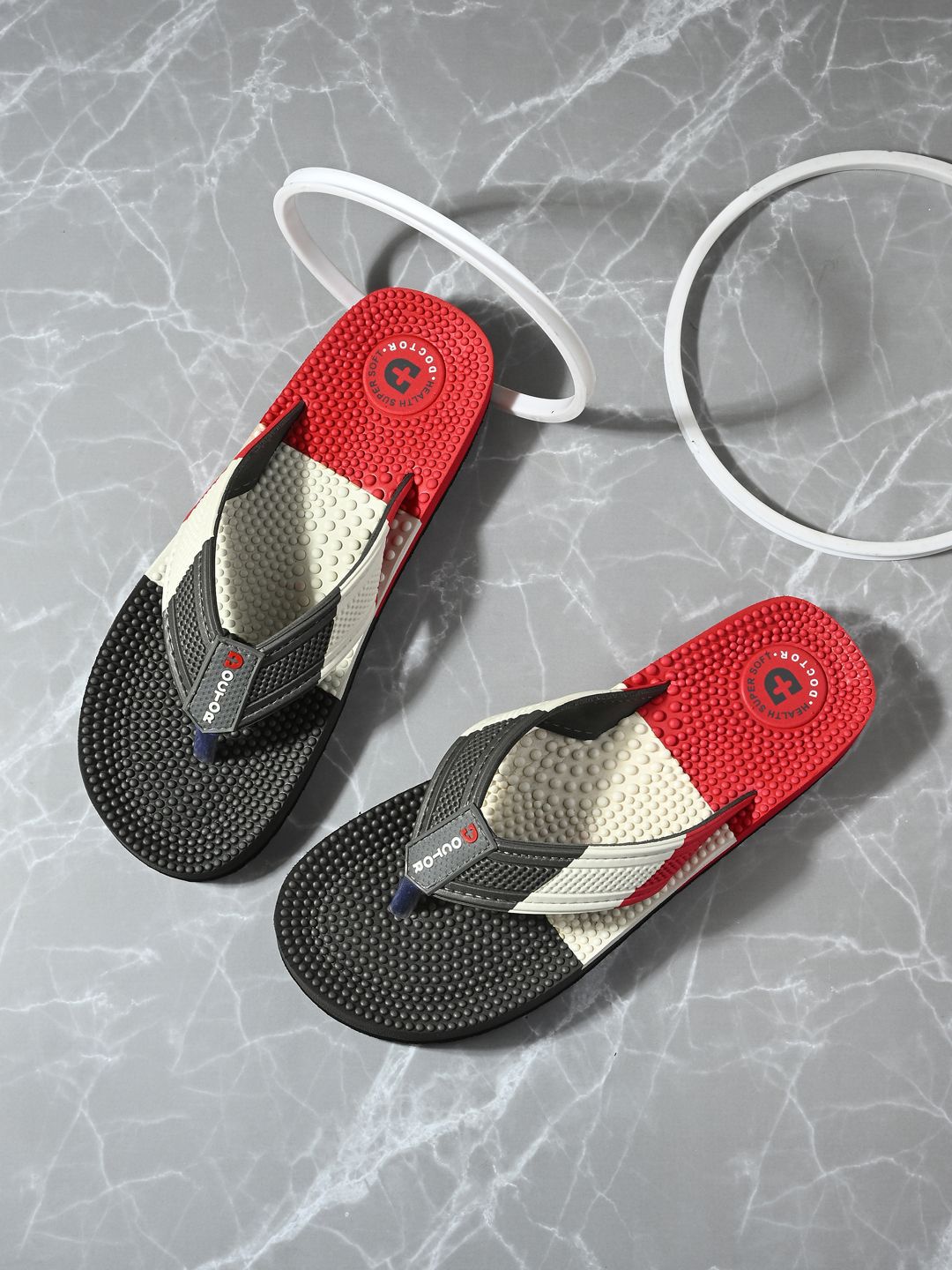 DOCTOR HEALTH SUPER SOFT Men Colourblocked Thong Flip-Flops-picture-21