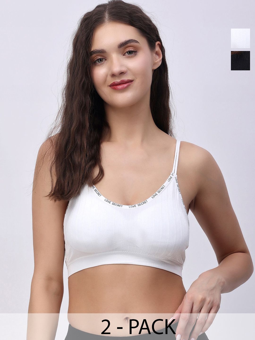 Lugo Women Pack of 2 Full Coverage Lightly Padded Cotton Everyday Bra