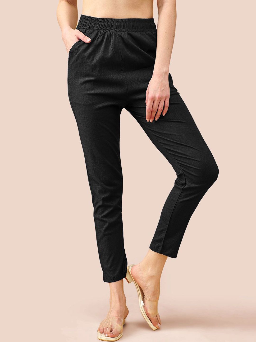 LYRA Women Comfort High-Rise Trousers-picture-30