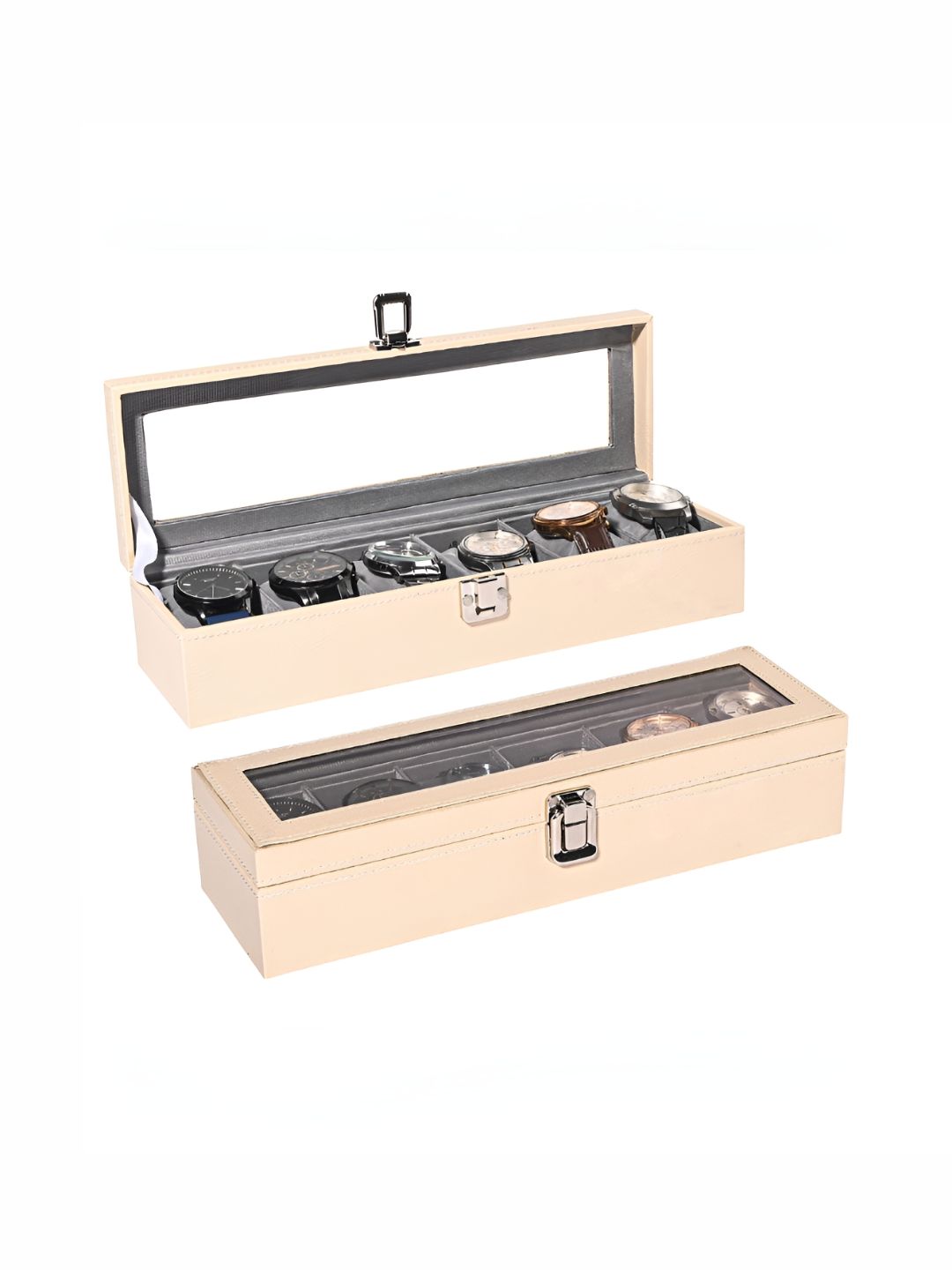 Aura Cream-Coloured Set of 2 Regular Jewellery Organiser Organisers-image-12