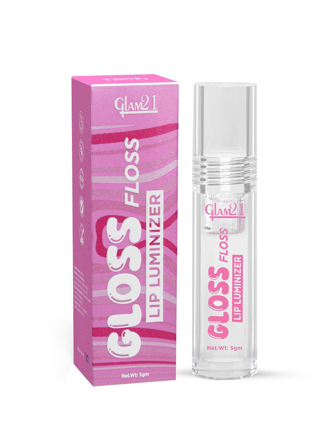 GLAM21 Set Of 2 Gloss Floss Non Sticky Lightweight Lip Luminizer- 5 g Each- Transparent-picture-36