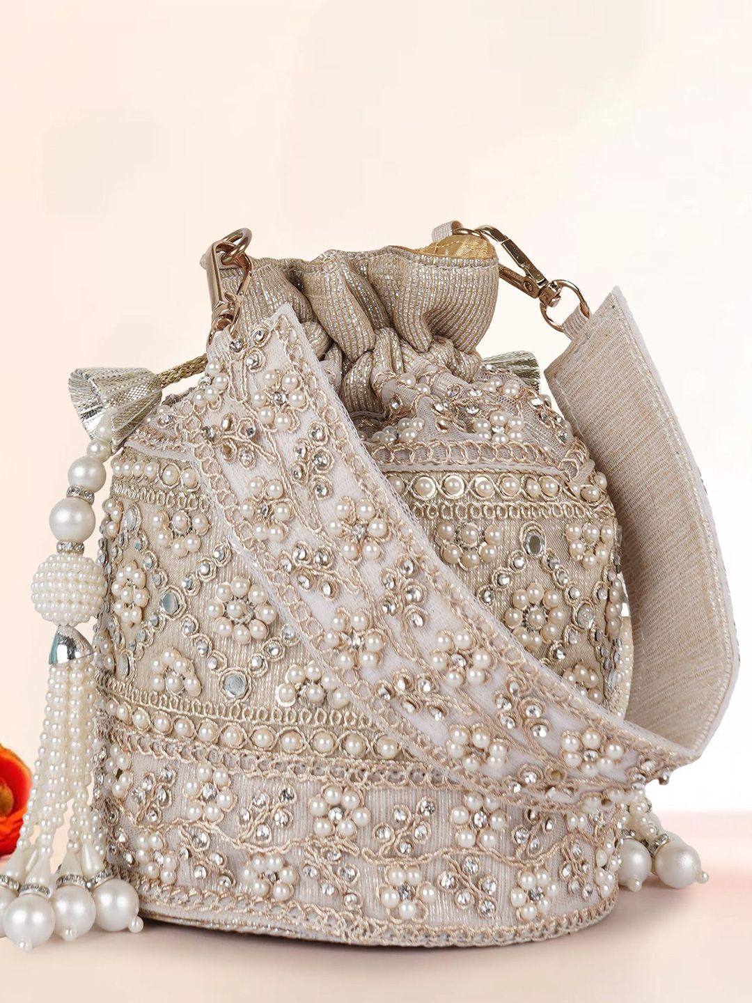 PLANX Embroidered Embellished Potli Clutch-picture-21