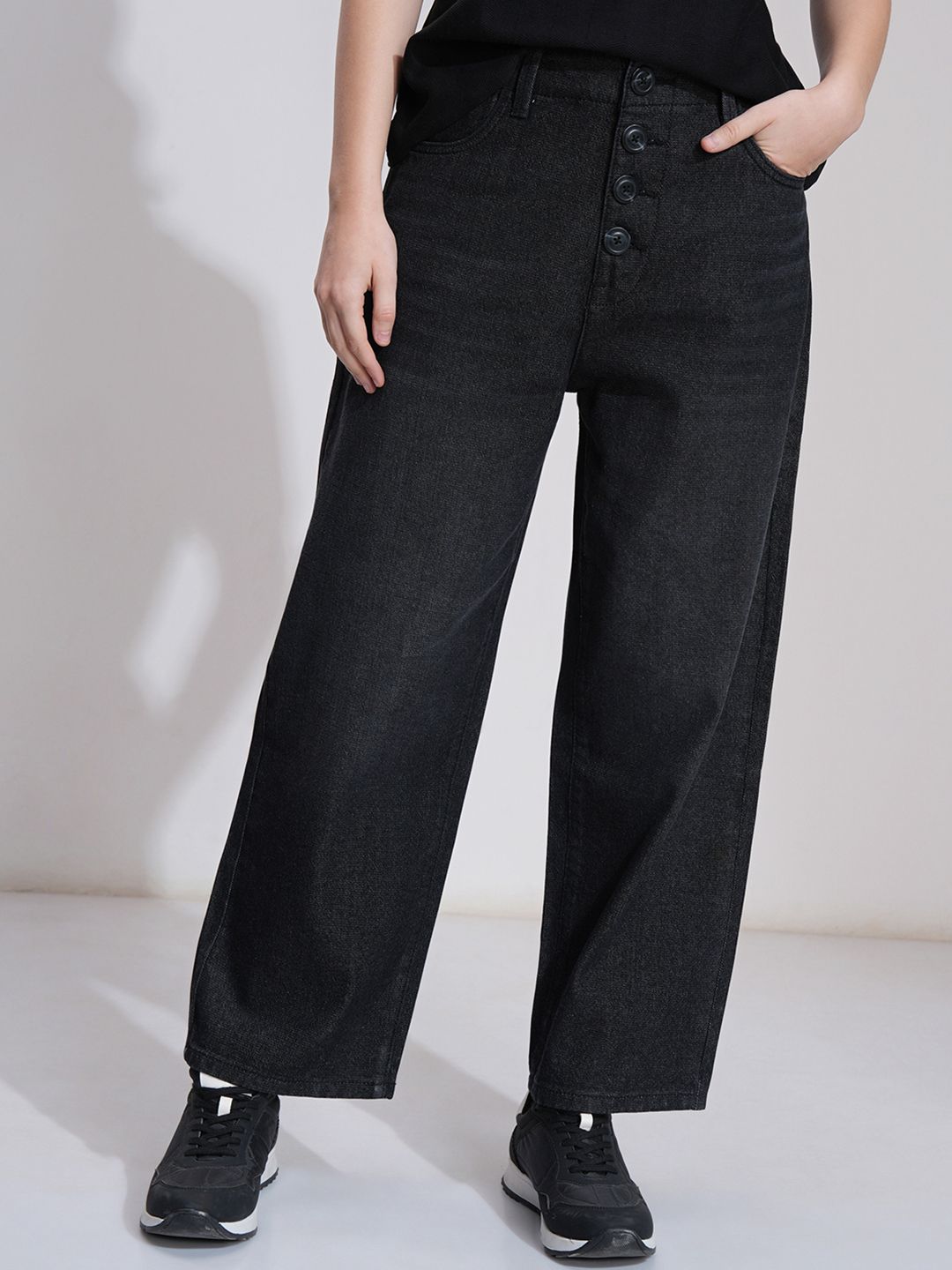 Tokyo Talkies Women Comfort Flared High-Rise Light Fade Stretchable Jeans-image-48