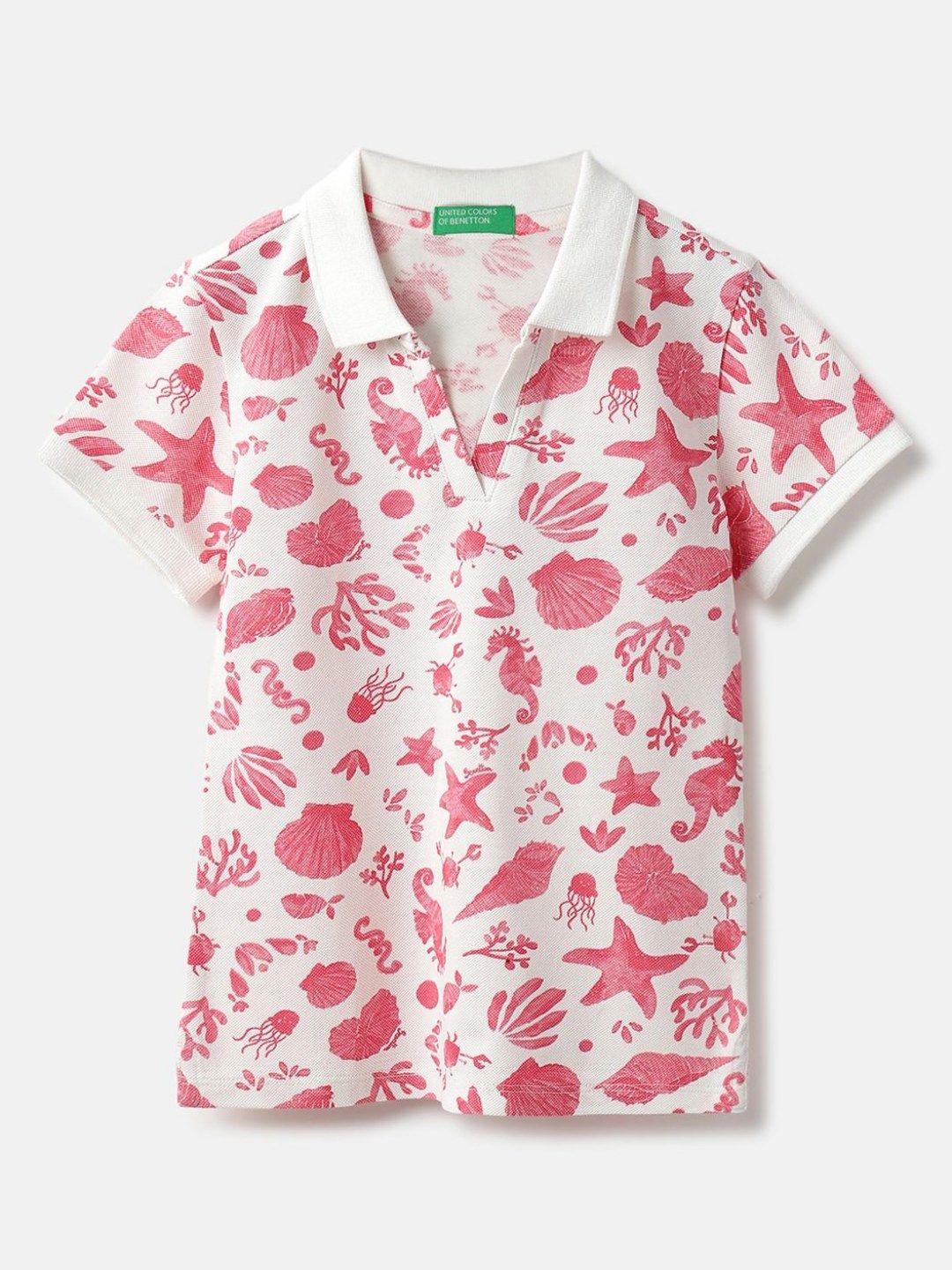 United Colors of Benetton Regular Fit Johny Collar Printed T-Shirt-picture-50