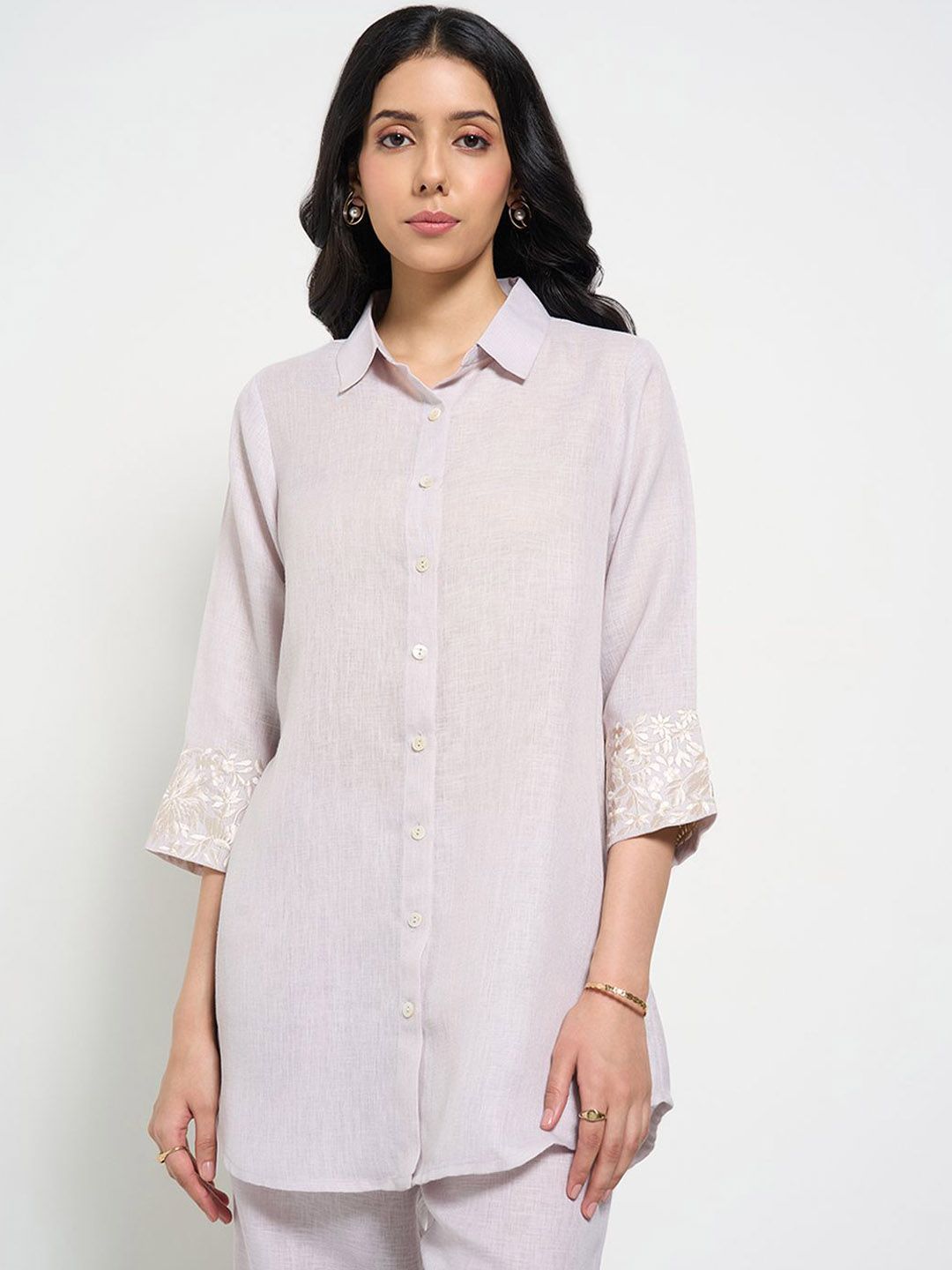 RANGMANCH BY PANTALOONS Women Embellished Flared Sleeves Pathani Kurta-picture-35