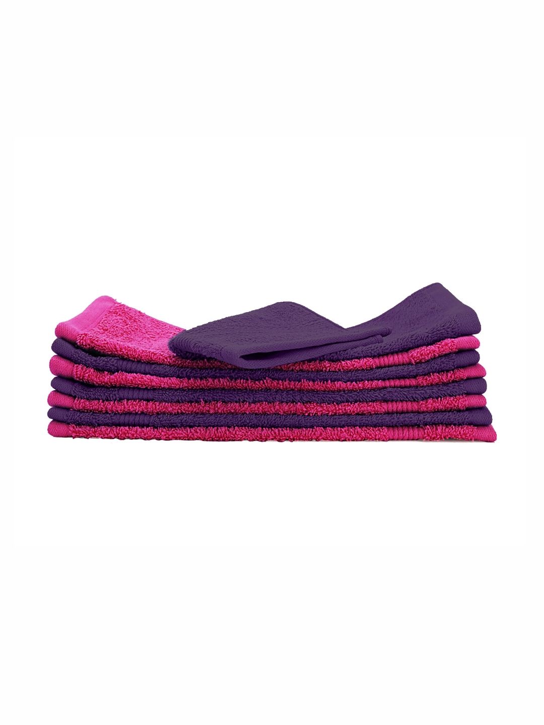 The Happy Pod 8 Piece Pink & Purple 500 GSM High Absorbent 100% Cotton Face Towels-picture-14