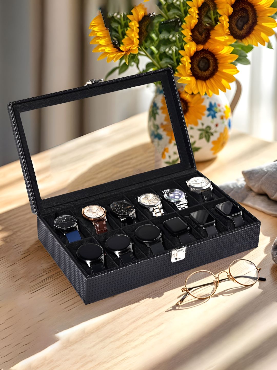 Aura Black Set of 1 Regular Jewellery Organiser Organisers-image-3