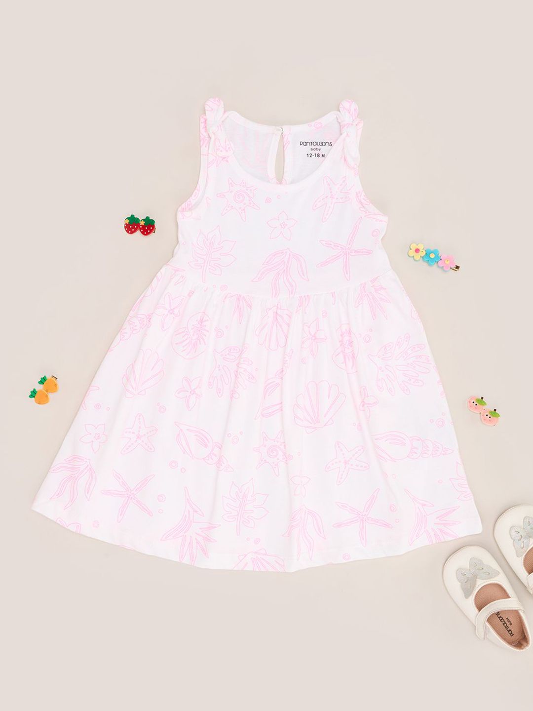 Pantaloons Baby Girls Floral Printed Fit and Flare Dress