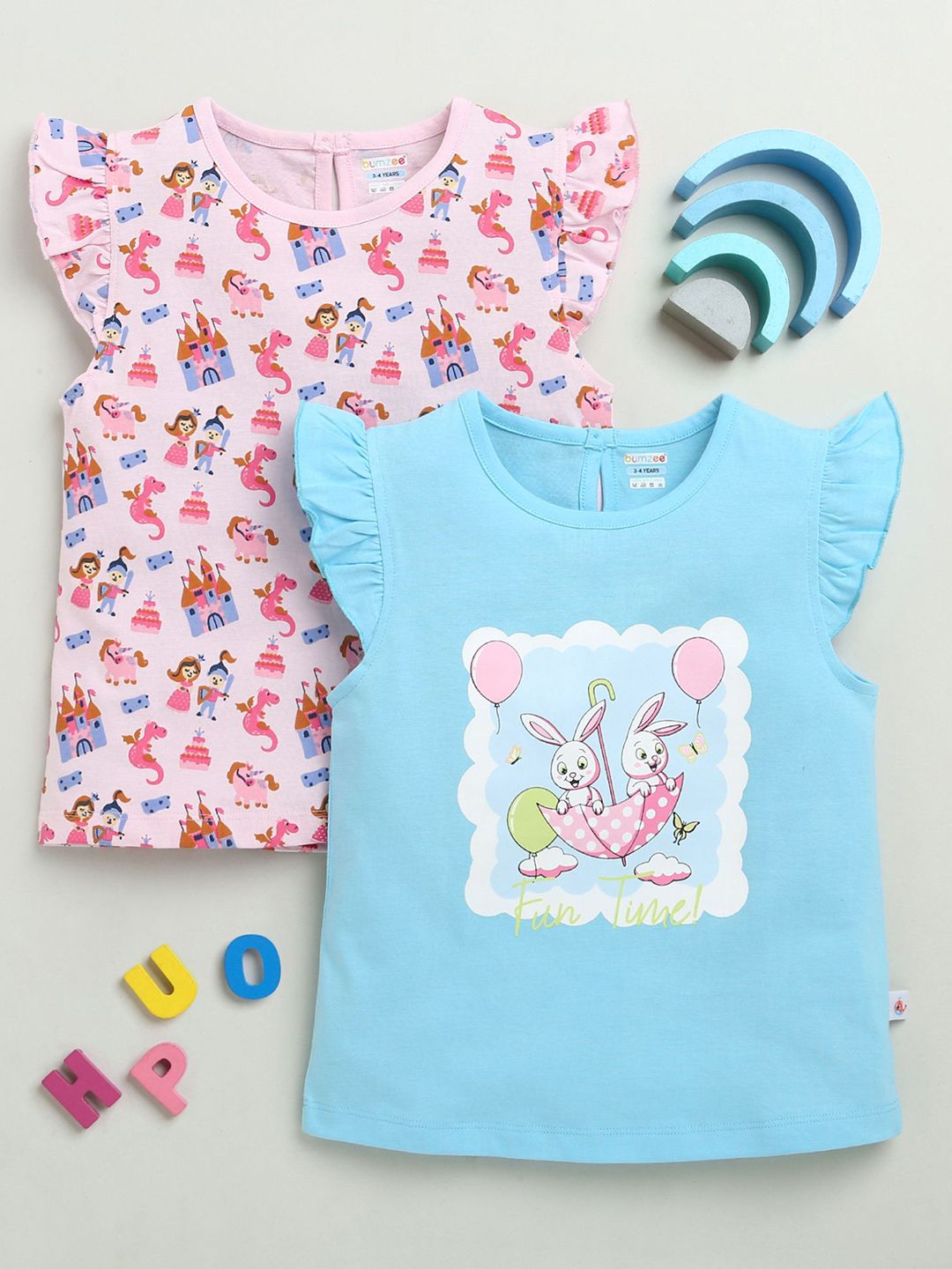 BUMZEE Girls 2 Printed T-shirt-picture-22