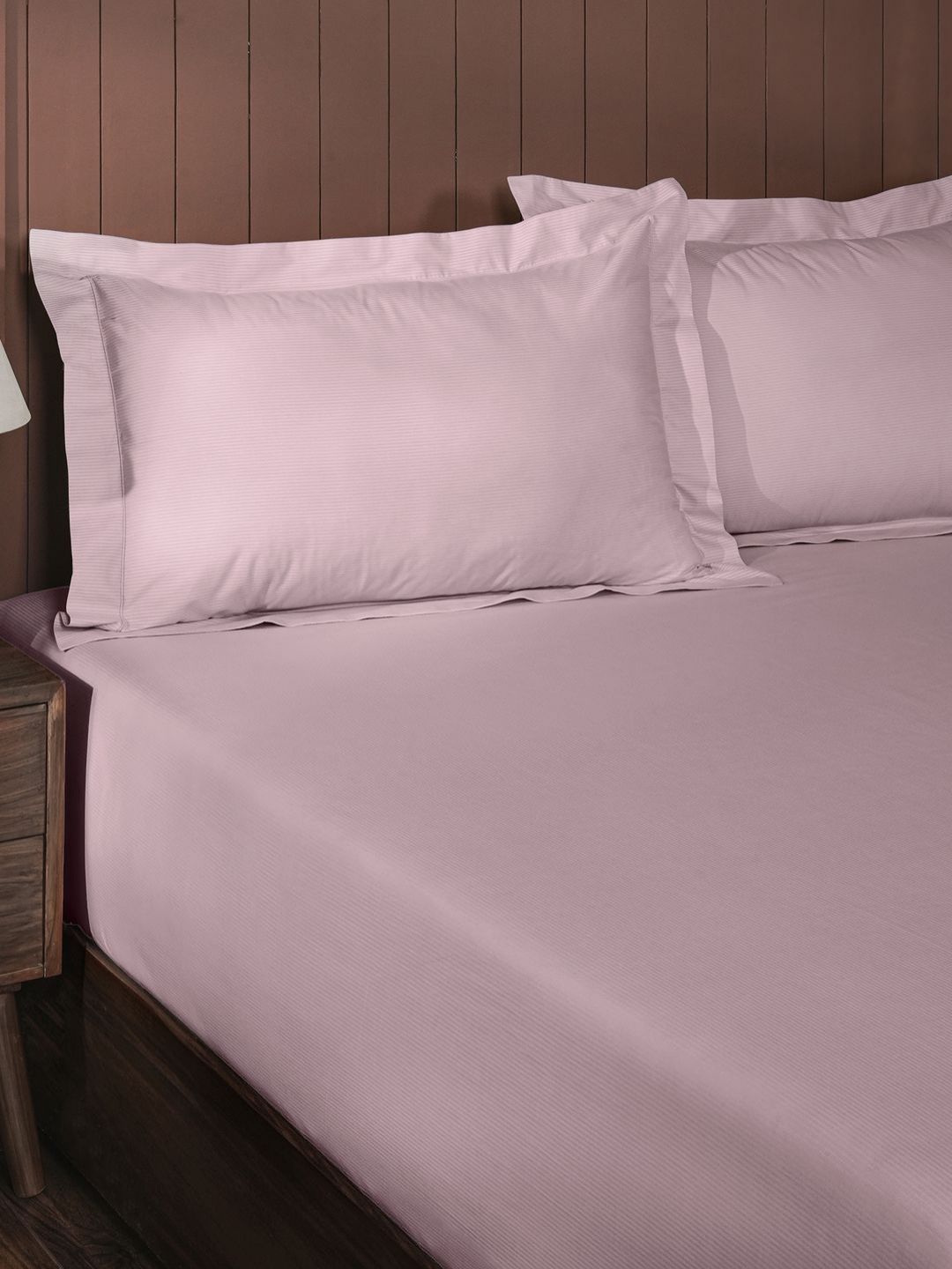 MASPAR Pink 200 TC Cotton King Bedsheet With 2 Pillow Case 2.75 x 2.75 m-image-20