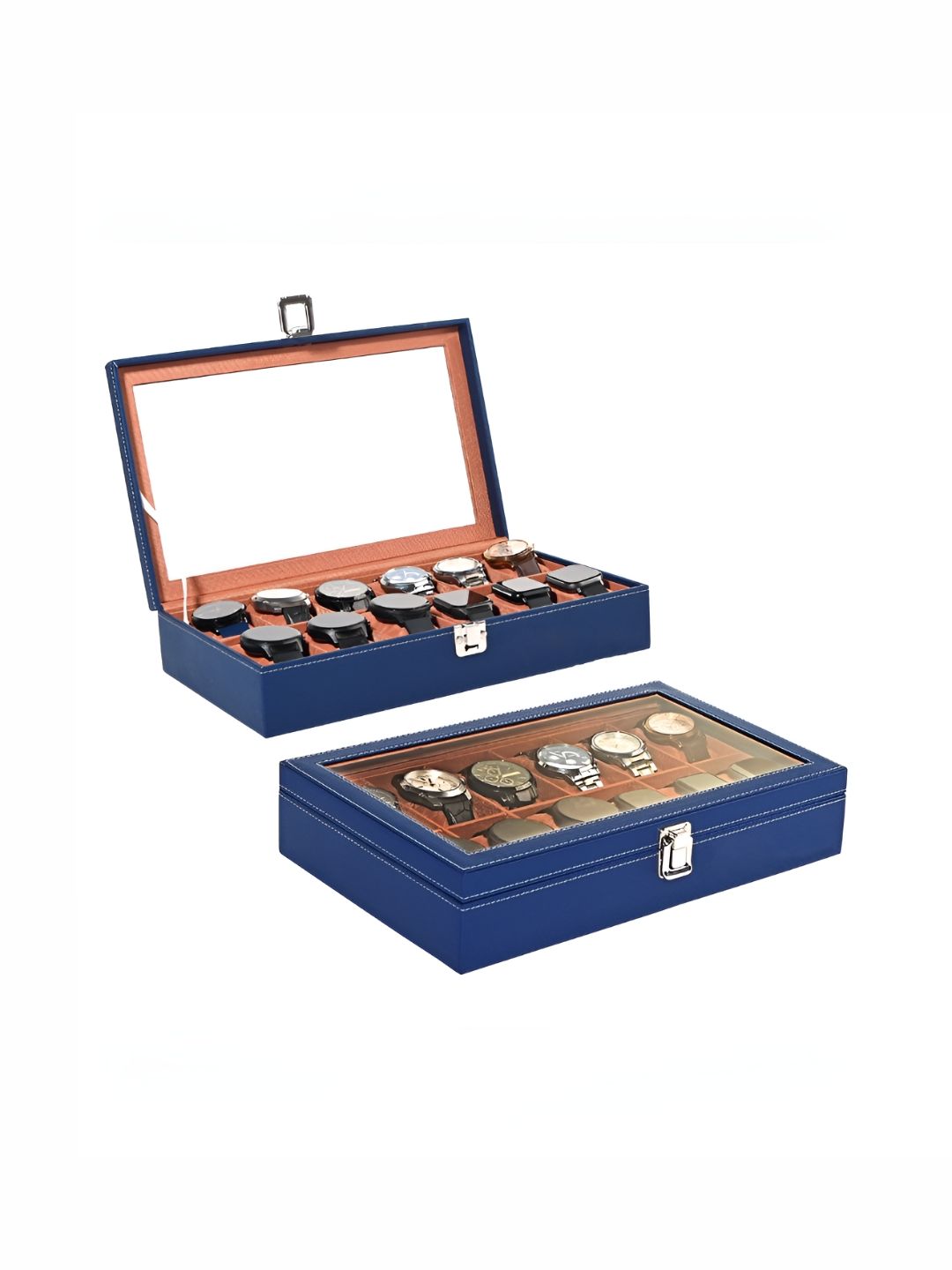 Aura Navy Blue Set of 2 Regular Multi-Utility Organisers-image-22