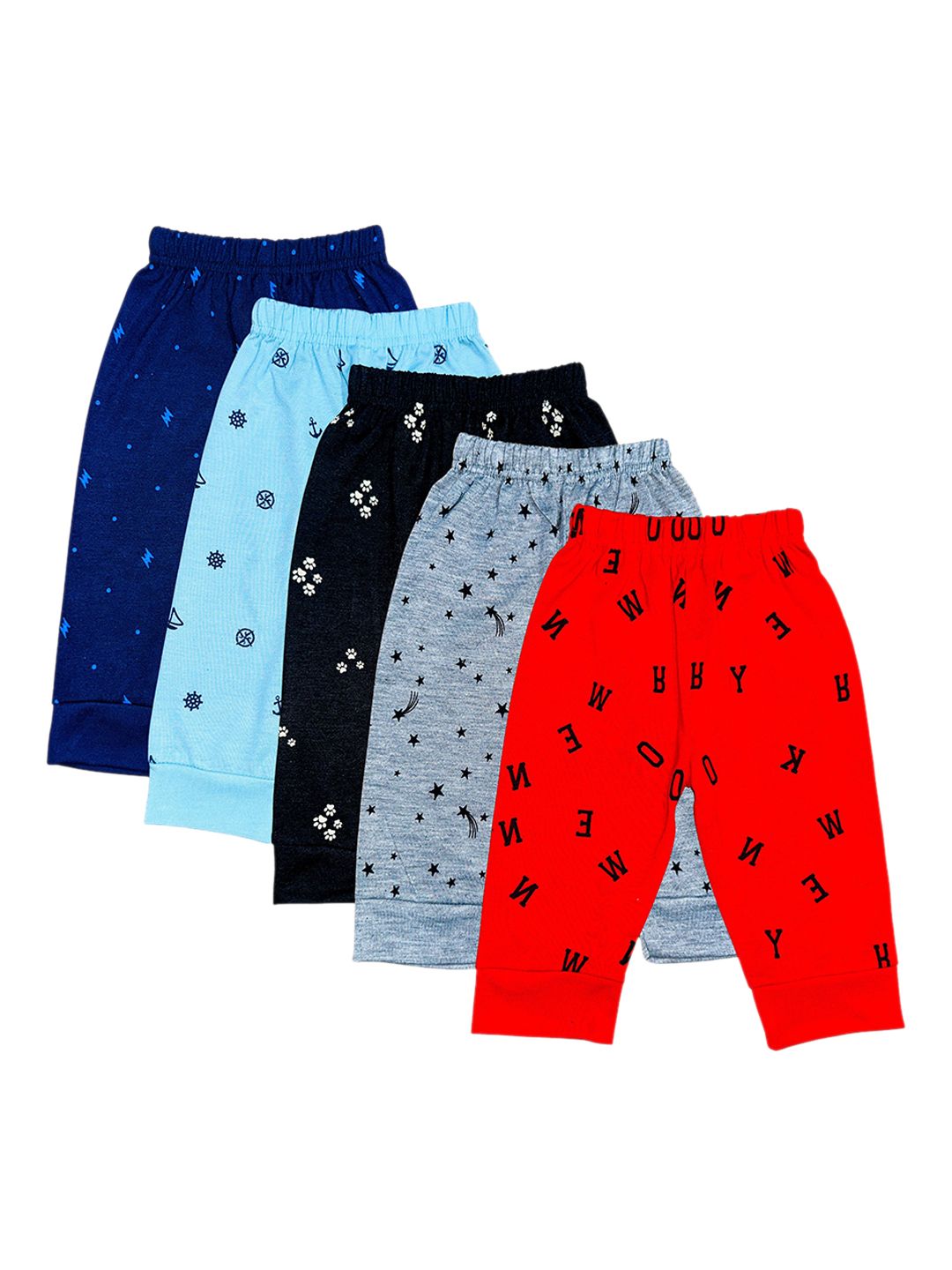 Surfbae Kids Dri-FIT Pack Of 5 Printed Relaxed Fit Joggers-image-1
